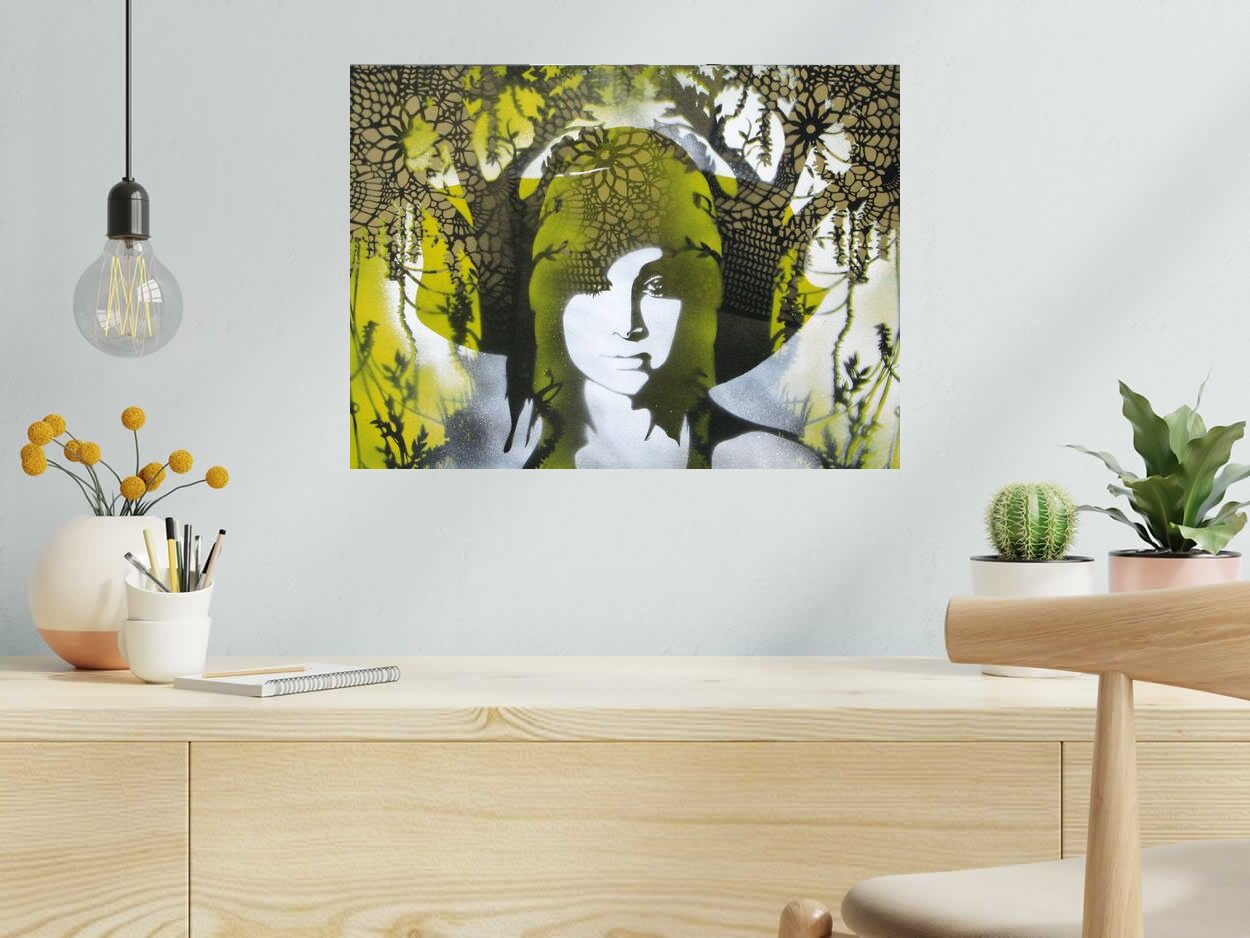 Tableau de KARO TRASS a pour titre  Emma style street pop art, street art dim : KARO TRASSprix:170