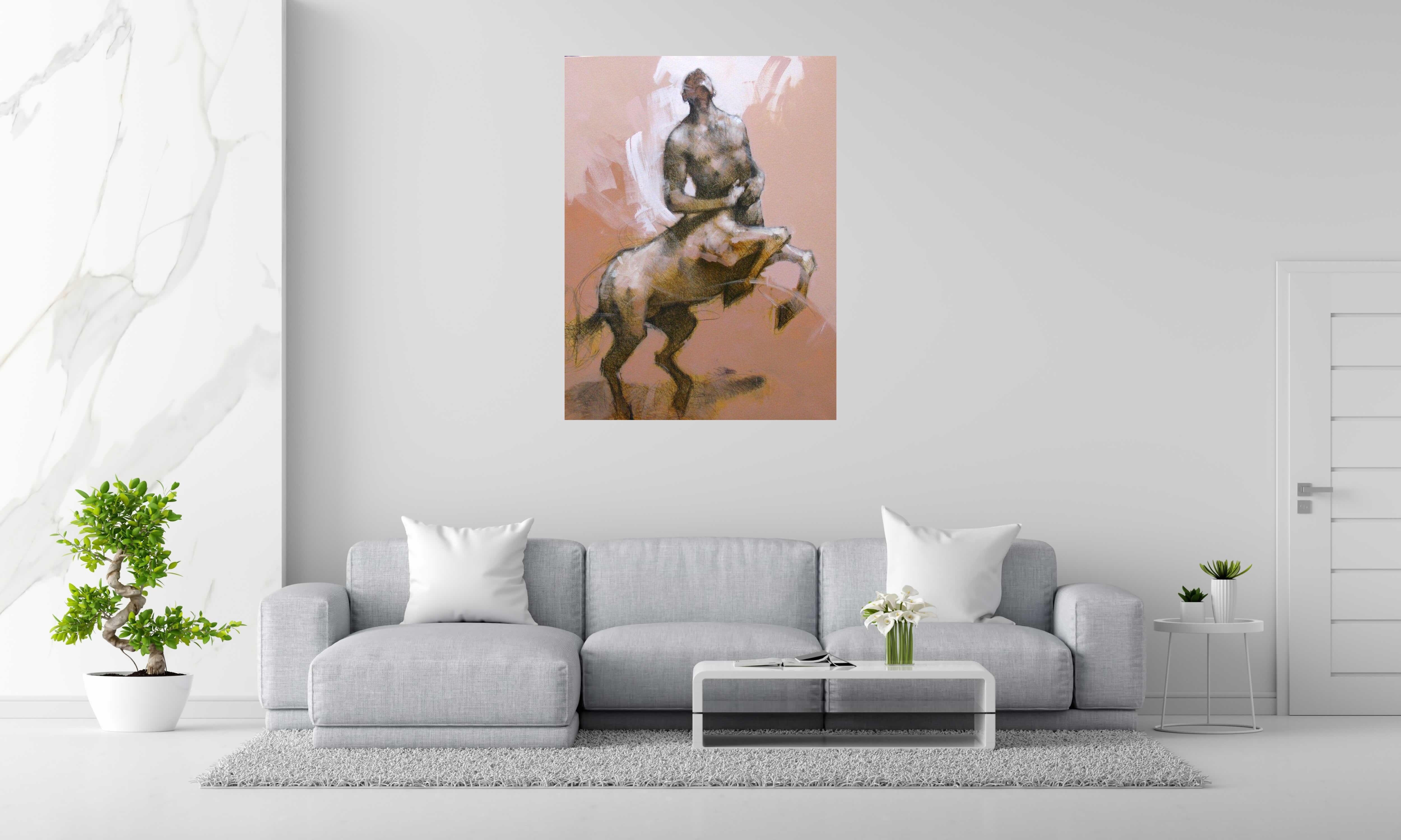 Tableau de MASSEBEUF Olivier a pour titre  Solar Centaur style figuratif dim : MASSEBEUF Olivierprix:1500