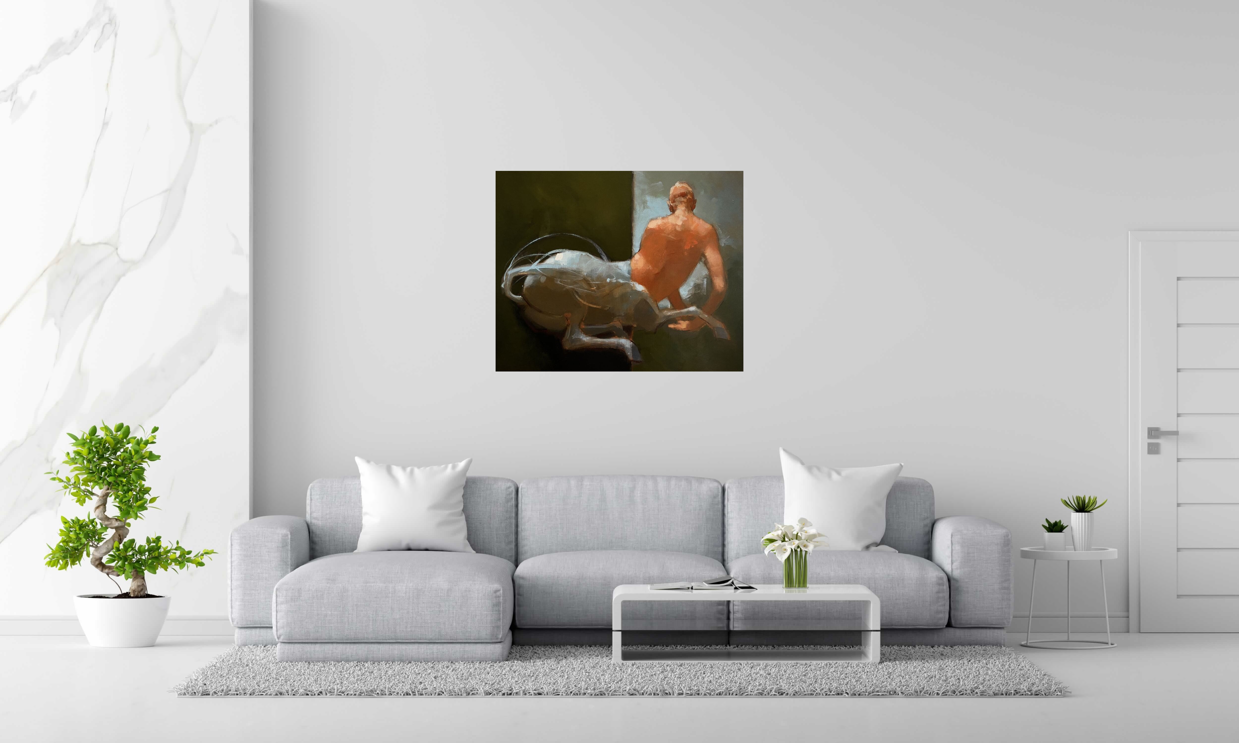 Tableau de MASSEBEUF Olivier a pour titre  Dissociated Centaur style figuratif dim : MASSEBEUF Olivierprix:900