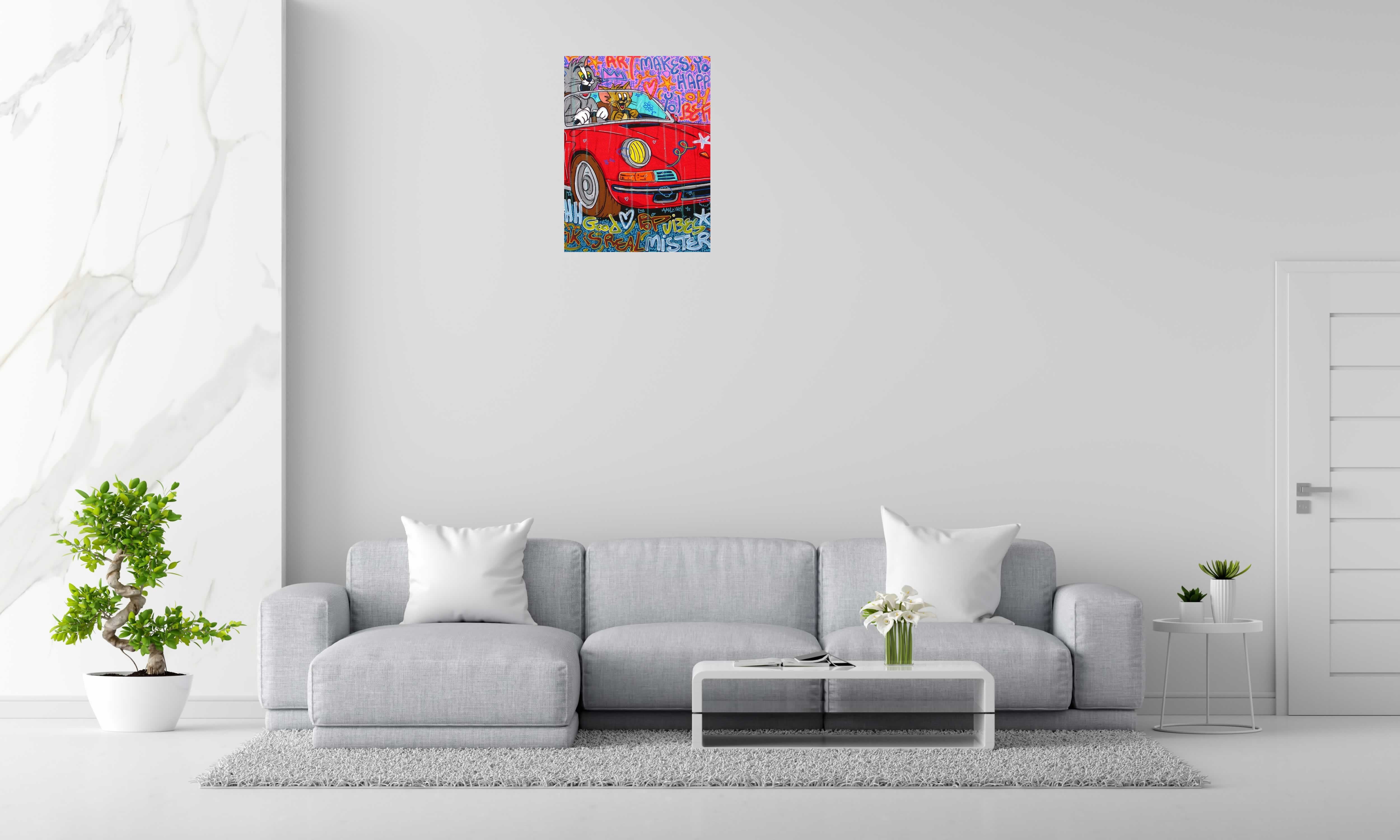 Tableau de RICO SAB a pour titre  Makes you happy style street pop art, street art dim : RICO SABprix:1350