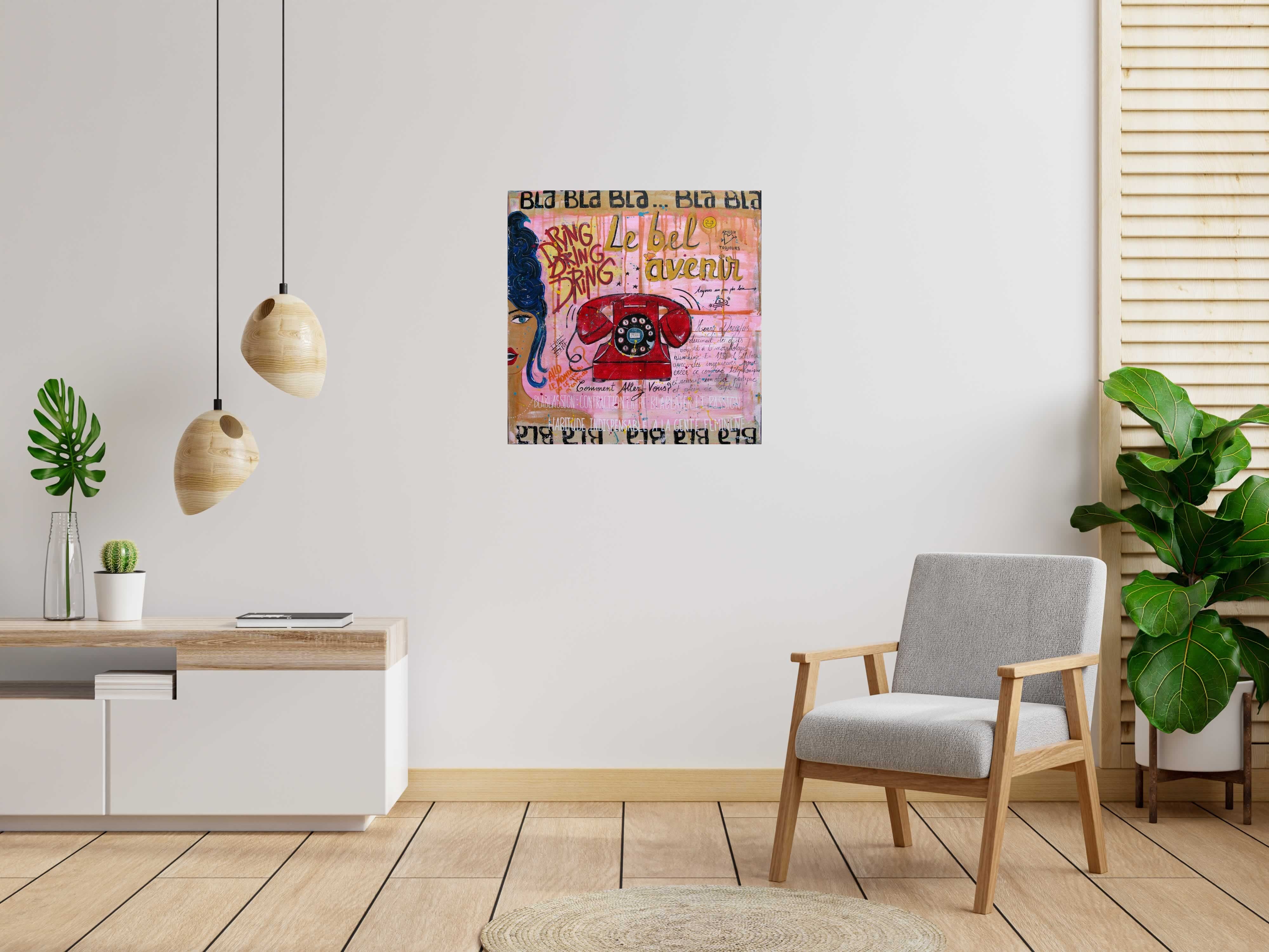 Tableau de CACOU a pour titre  Bla Bla Bla 659 style graphique dim : CACOUprix:550