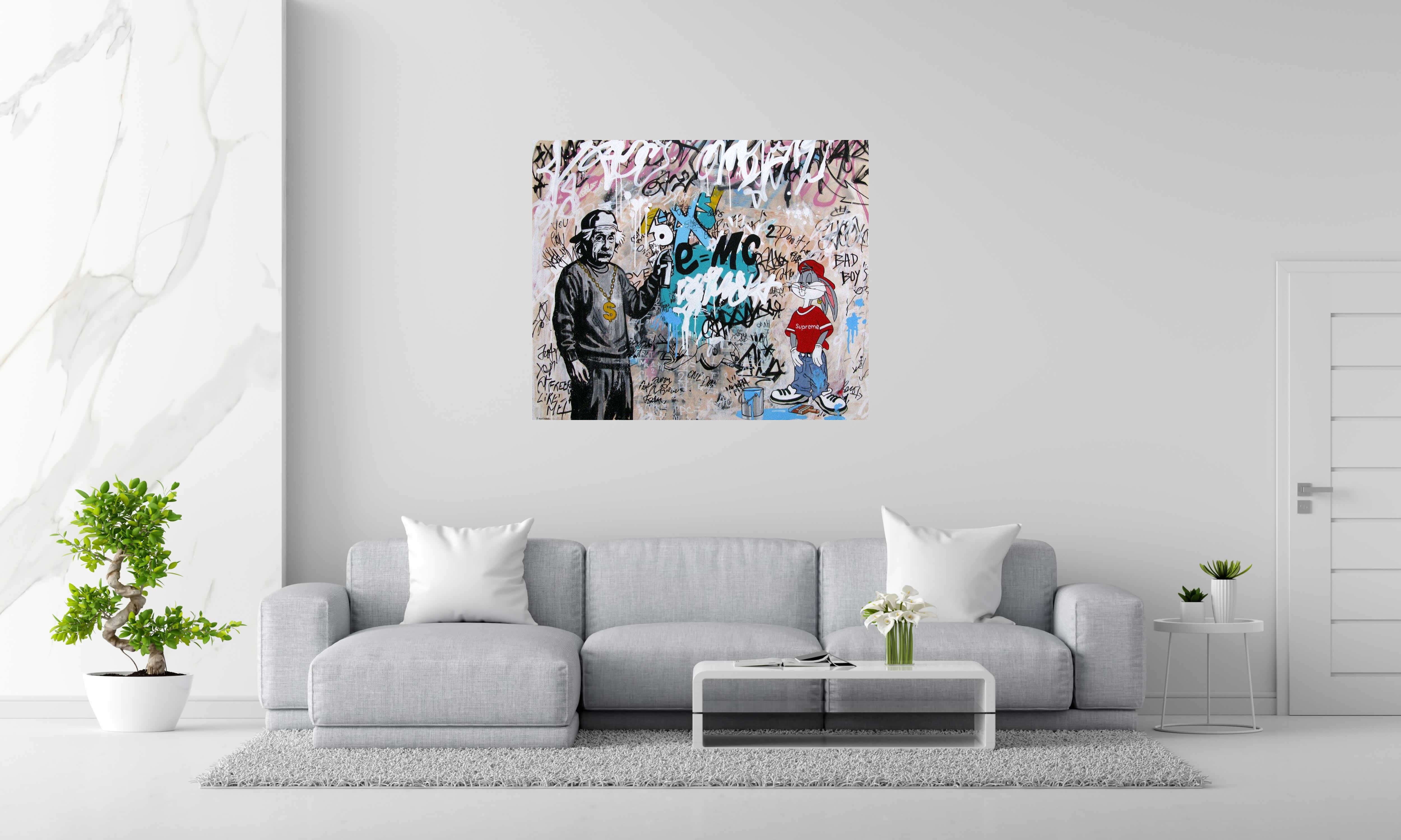 Tableau de PATRICIA GADISSEUR a pour titre  Bad boys style graffiti, street pop art dim : PATRICIA GADISSEURprix:1300