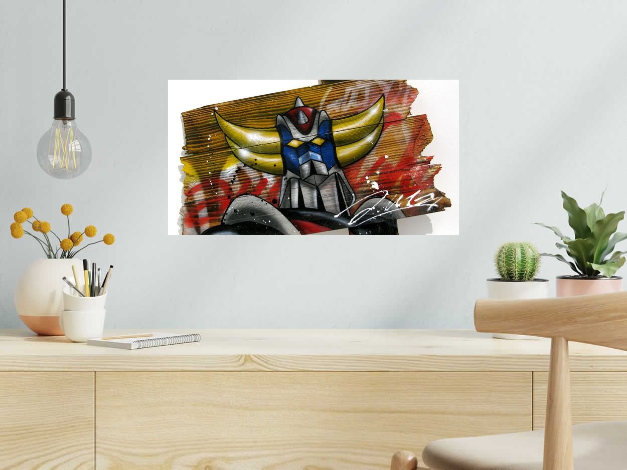 Tableau de JUG a pour titre  Face B style street pop art dim : JUGprix:350