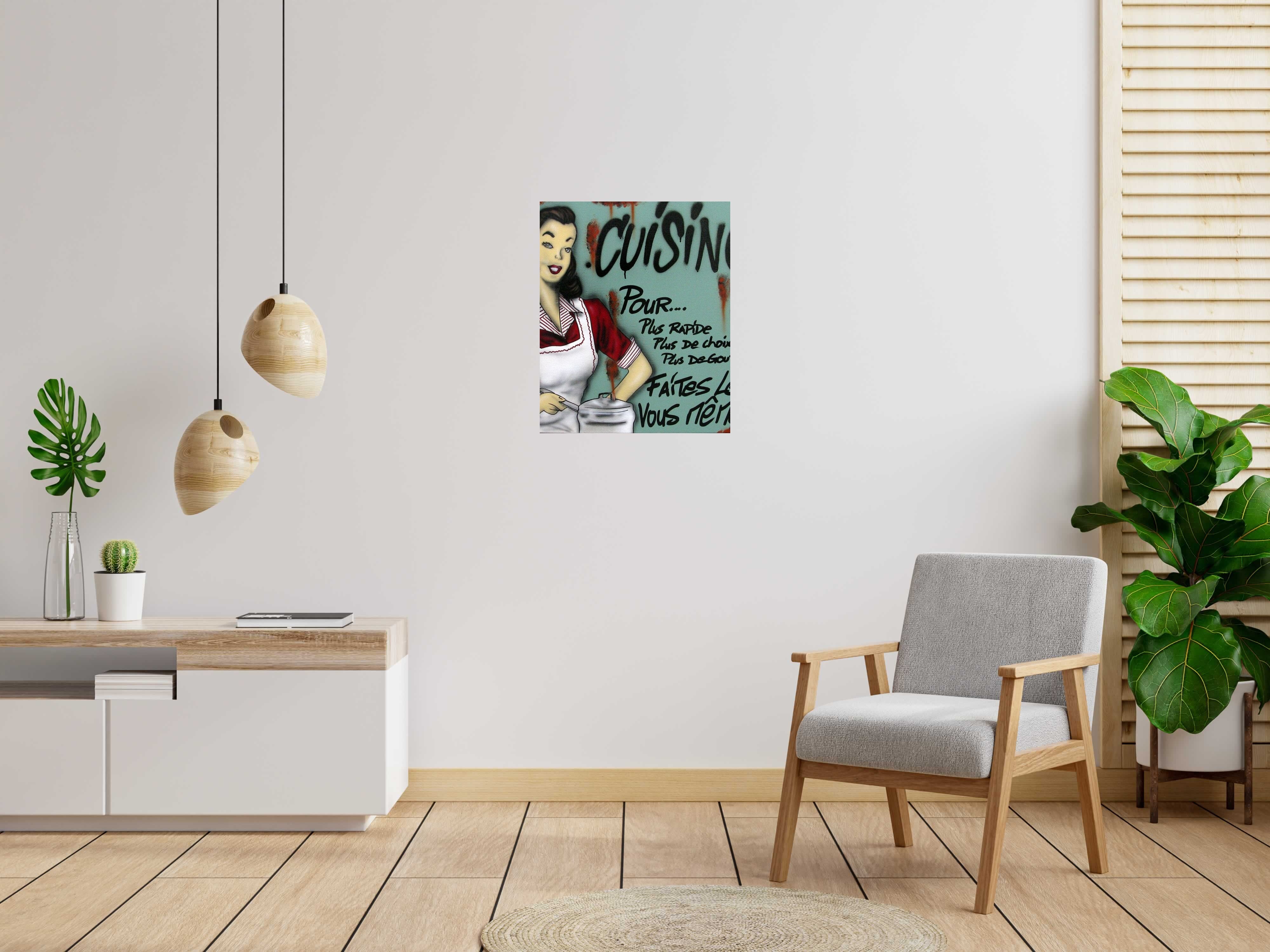 Tableau de JUG a pour titre  MASTER CHEF style street pop art dim : JUGprix:450