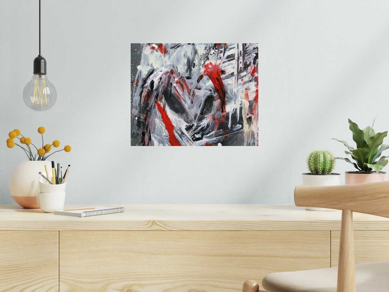 Tableau de RINGER HERVE a pour titre  SANS TITRE style abstrait dim : RINGER HERVEprix:160