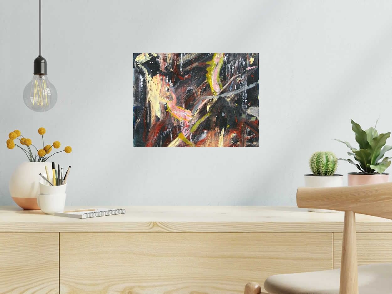 Tableau de RINGER HERVE a pour titre  SANS TITRE style abstrait dim : RINGER HERVEprix:160