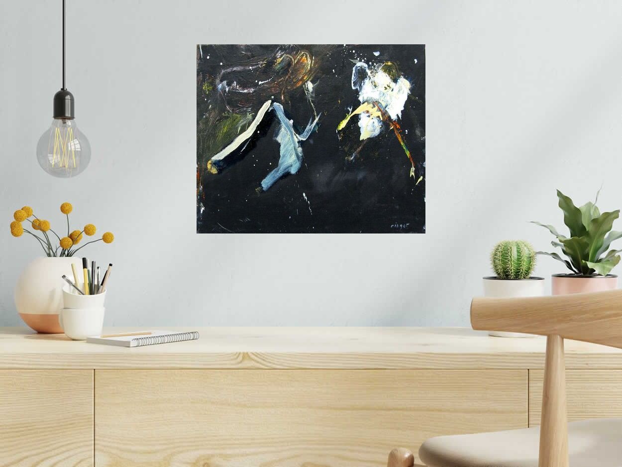 Tableau de RINGER HERVE a pour titre  SANS TITRE style abstrait dim : RINGER HERVEprix:170