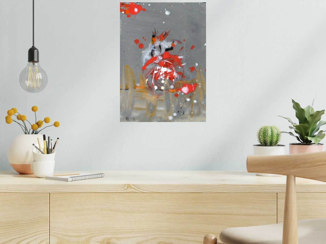 Tableau de RINGER HERVE a pour titre  SANS TITRE style abstrait dim : RINGER HERVEprix:170