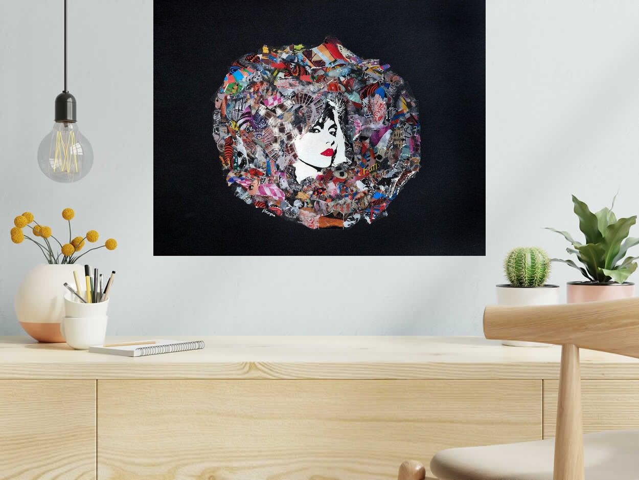 Editions d'art de FLOREPEA a pour titre  Redlips Debbie style graphique dim : FLOREPEAprix:300