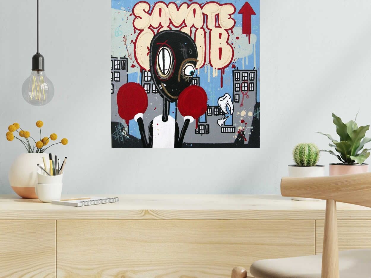 Tableau de DIDIER GOMEZ a pour titre  Savate club style street pop art dim : DIDIER GOMEZprix:290