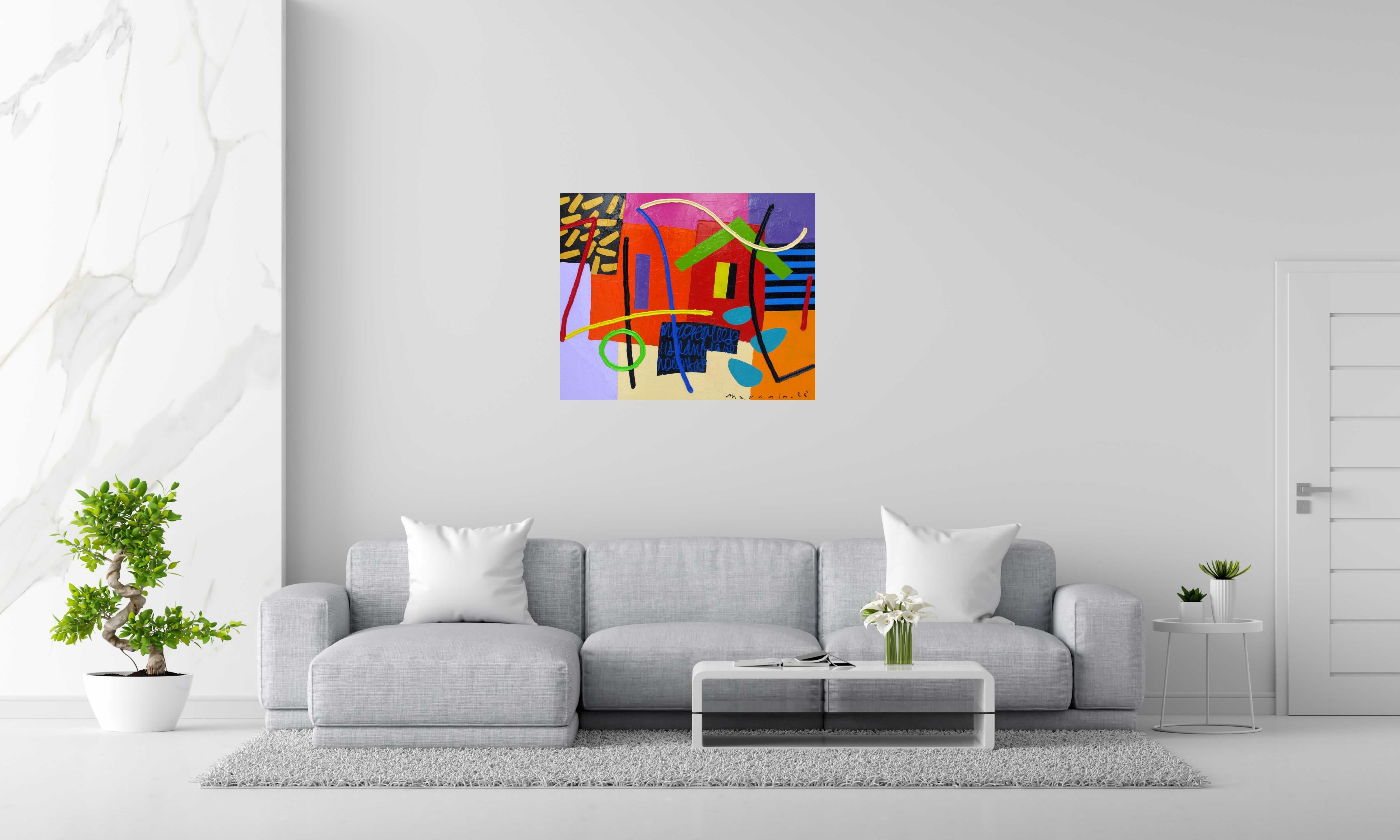 Tableau de MARCELLO CID SAINT JEAN a pour titre  Espacios 2 style abstrait dim : MARCELLO CID SAINT JEANprix:750