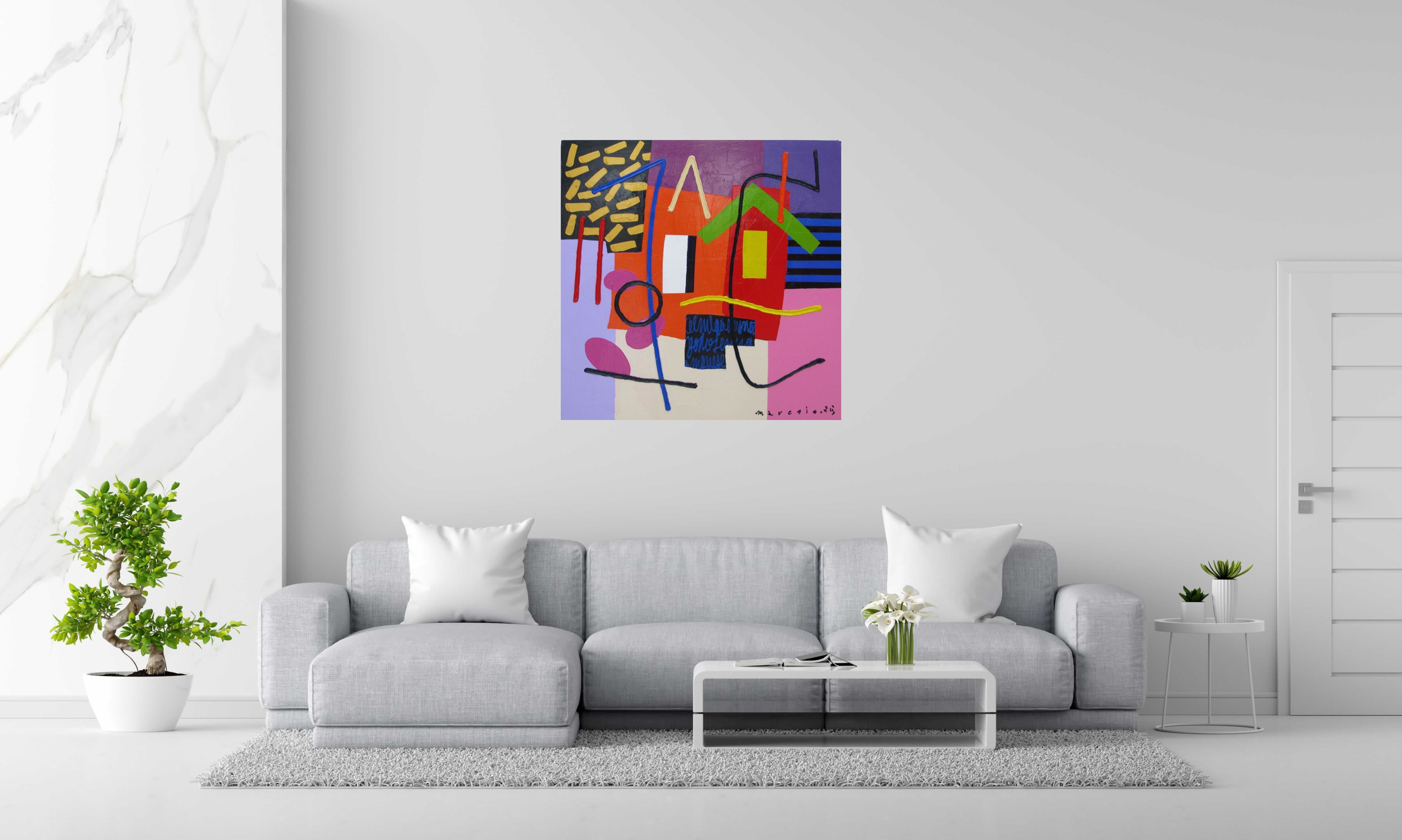 Tableau de MARCELLO CID SAINT JEAN a pour titre  Las verdades verdadas style abstrait dim : MARCELLO CID SAINT JEANprix:850