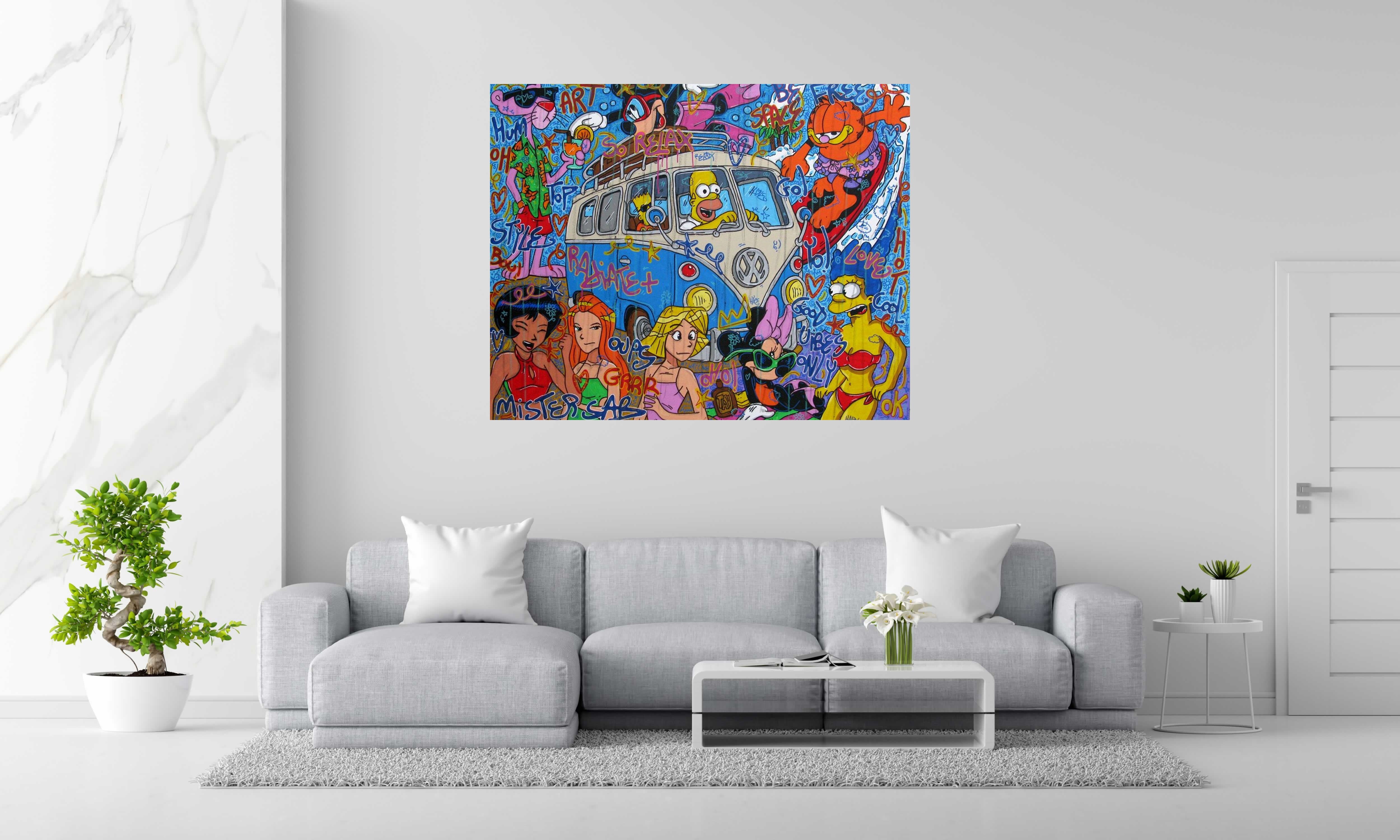 Tableau de RICO SAB a pour titre  Van's life style street pop art, street art dim : RICO SABprix:1650