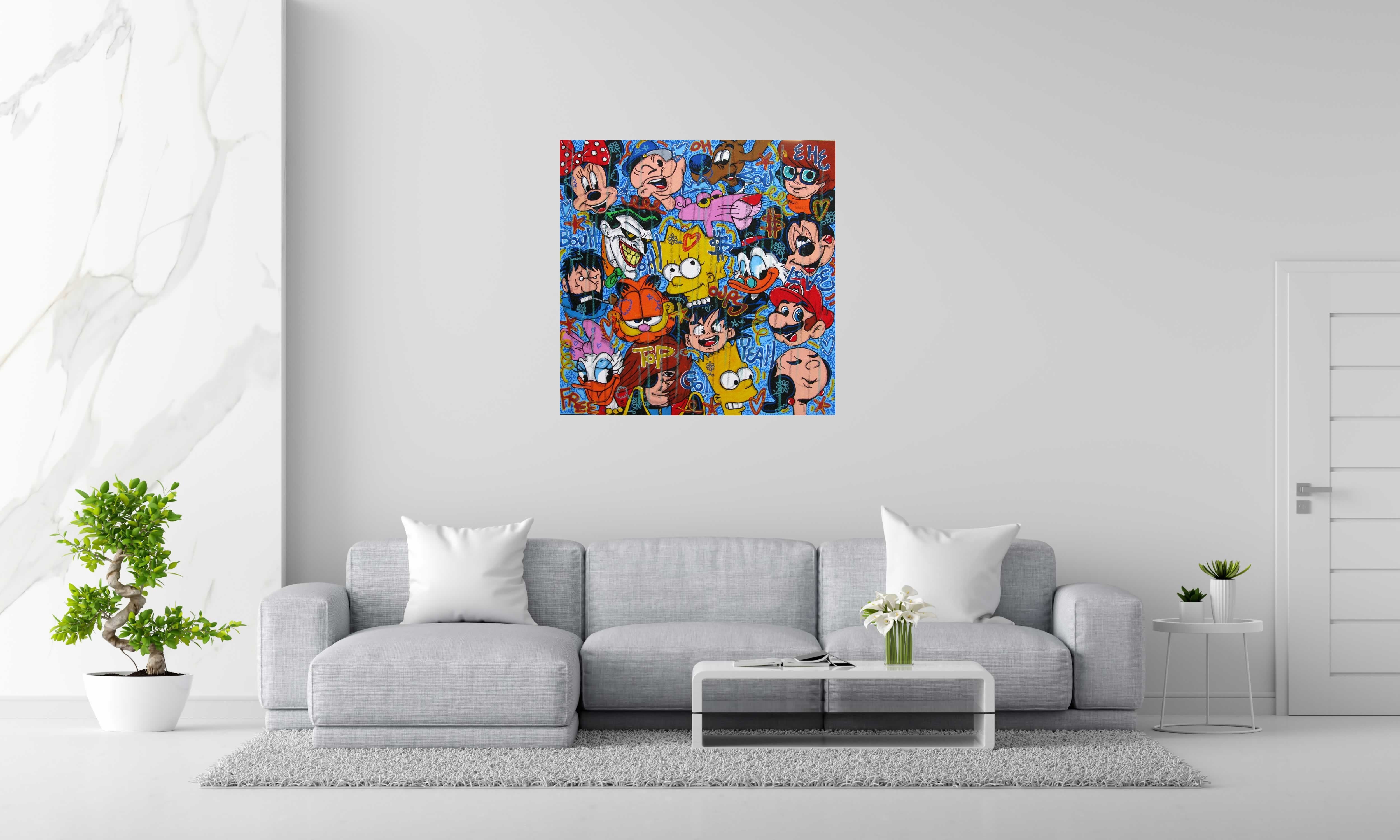 Tableau de RICO SAB a pour titre  So kult style street pop art, street art dim : RICO SABprix:950