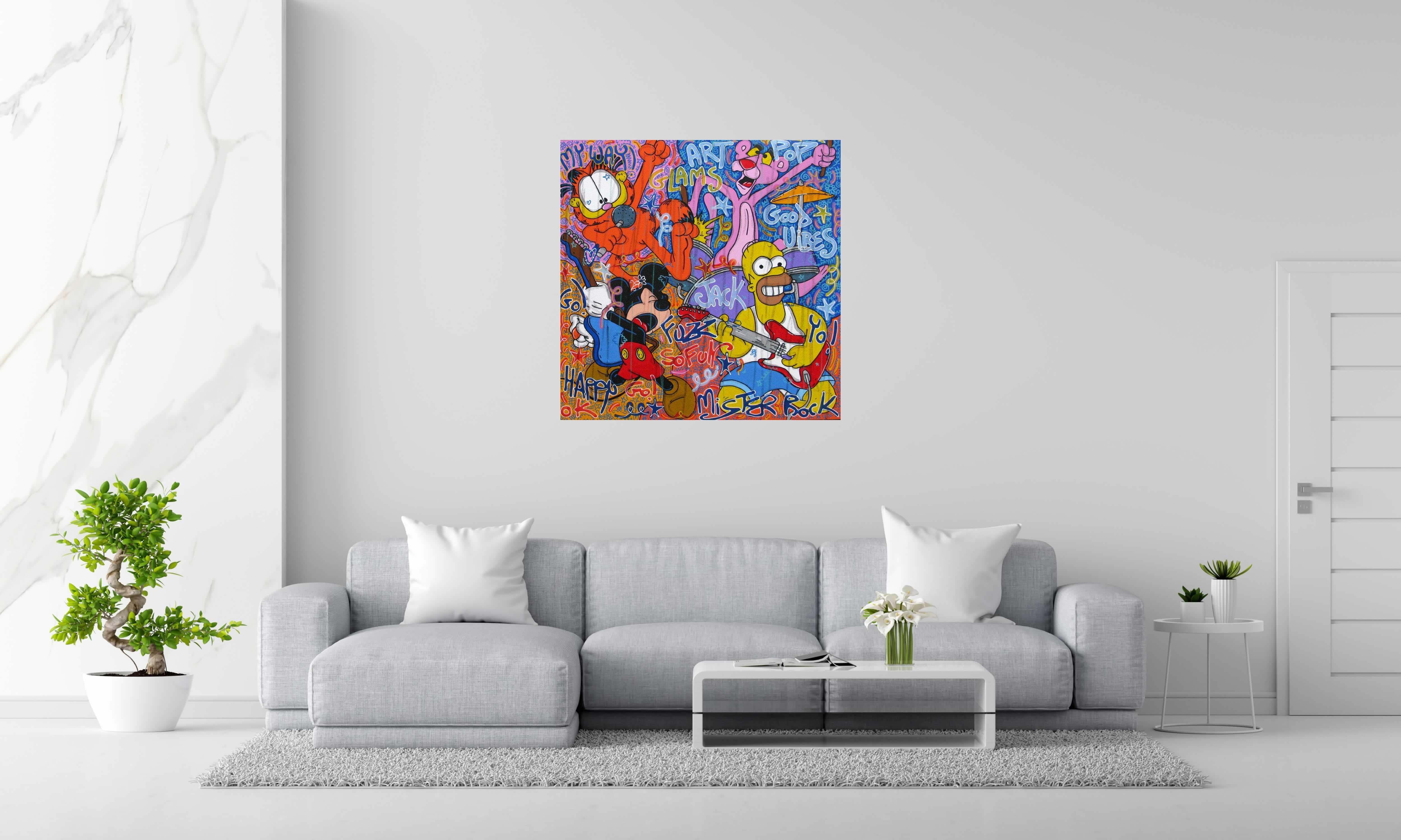 Tableau de RICO SAB a pour titre  Arty be jack style street pop art, street art dim : RICO SABprix:950