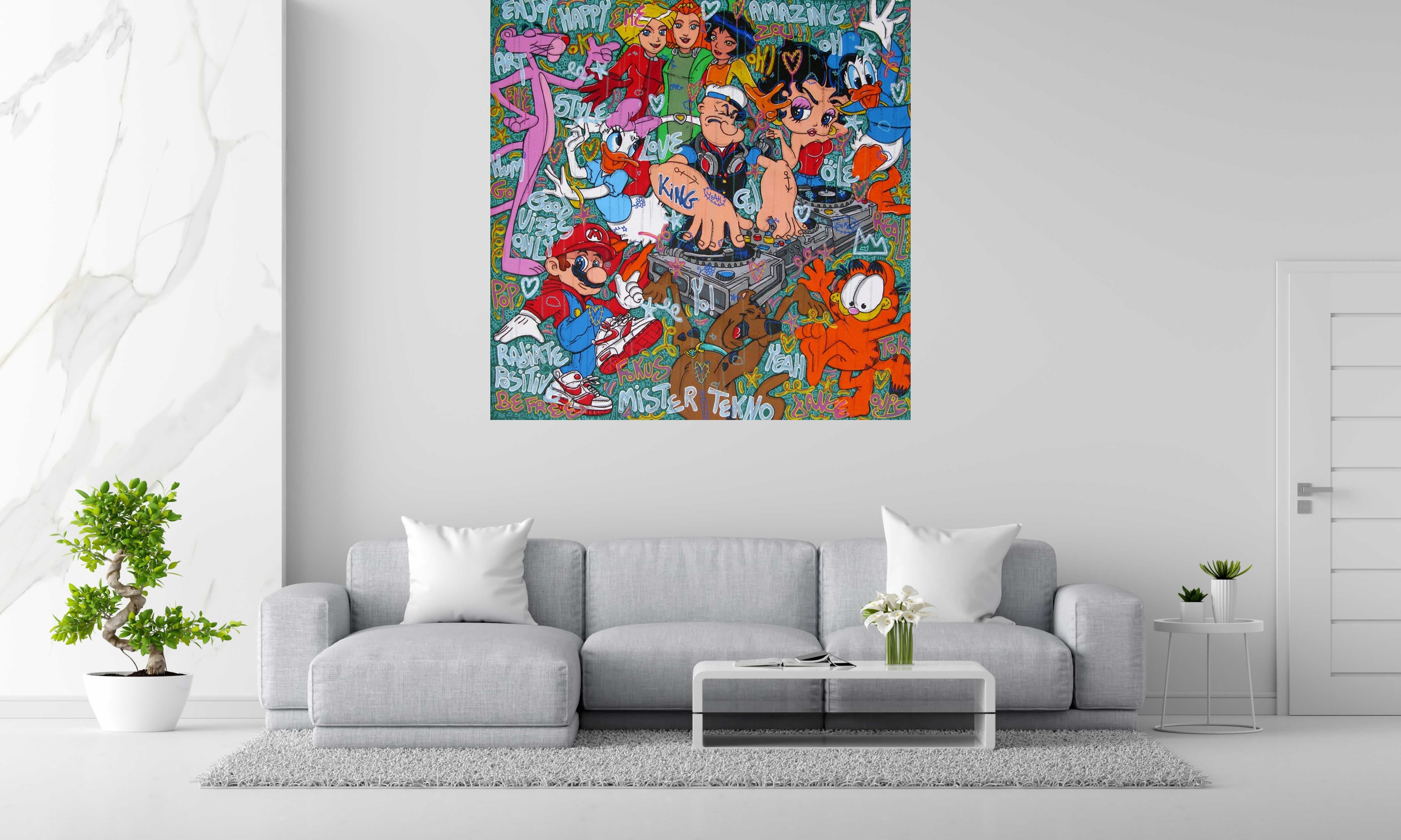 Tableau de RICO SAB a pour titre  Enjoy Dj Popeye style street pop art, street art dim : RICO SABprix:1900