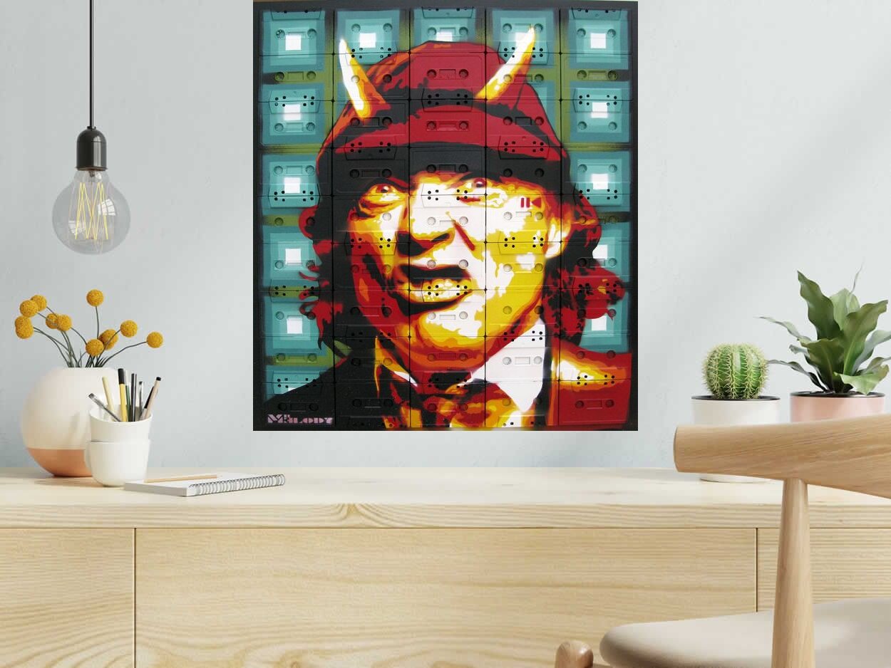 Tableau de MR MELODY a pour titre  ANGUS style street pop art, street art dim : MR MELODYprix:850