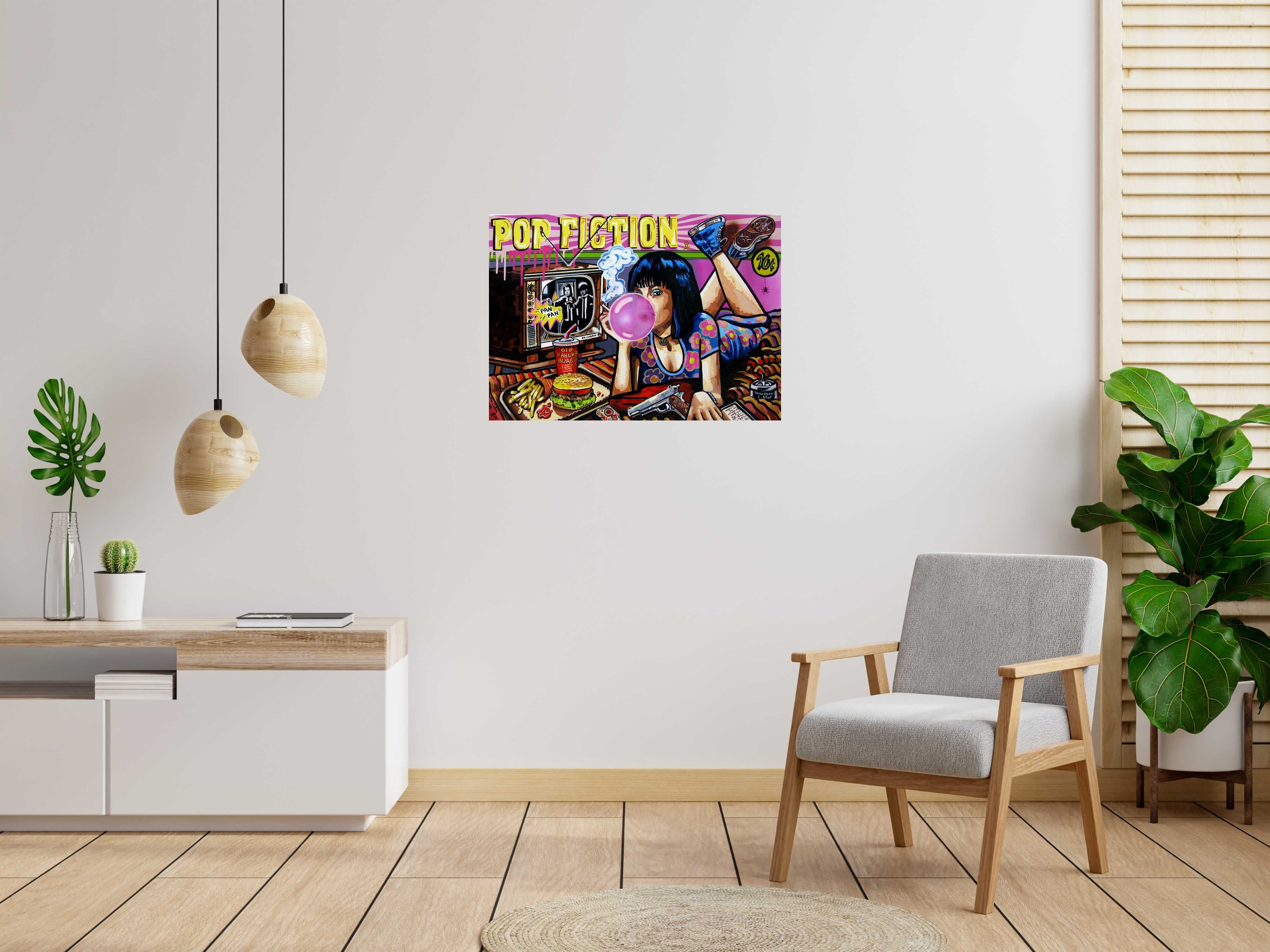 Tableau de Docteur Cobain a pour titre  Pop fiction style figuratif dim : Docteur Cobainprix:600