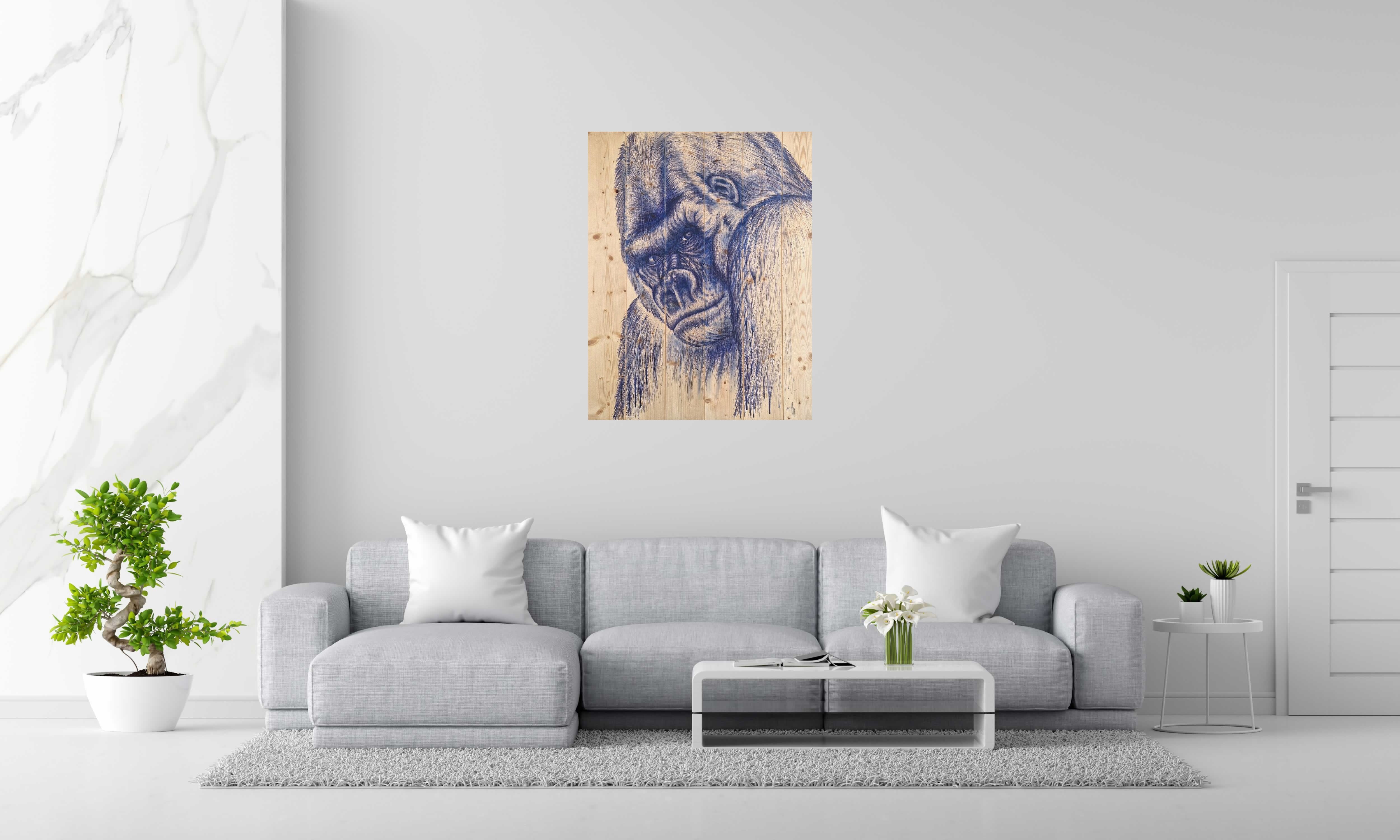 Tableau de ART HM a pour titre  Kong Bic style figuratif, graphique dim : ART HMprix:1000