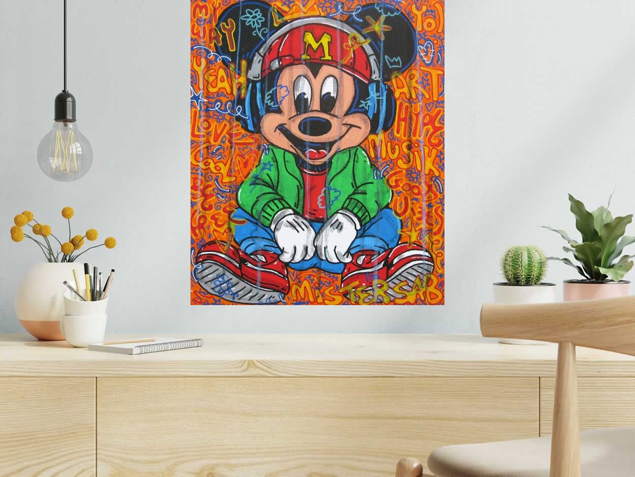 Tableau de RICO SAB a pour titre  Musik life style street pop art, street art dim : RICO SABprix:290