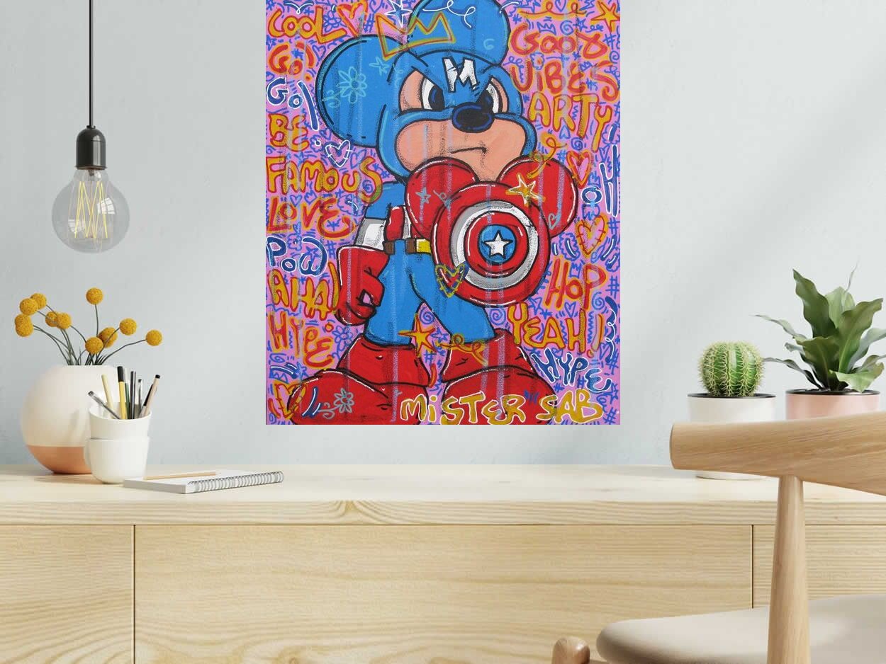 Tableau de RICO SAB a pour titre  Good uibess mister style street pop art, street art dim : RICO SABprix:290