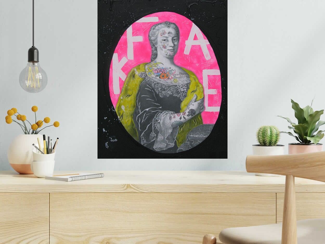 Tableau de LN LE PAPE a pour titre  Balek style street pop art dim : LN LE PAPEprix:300