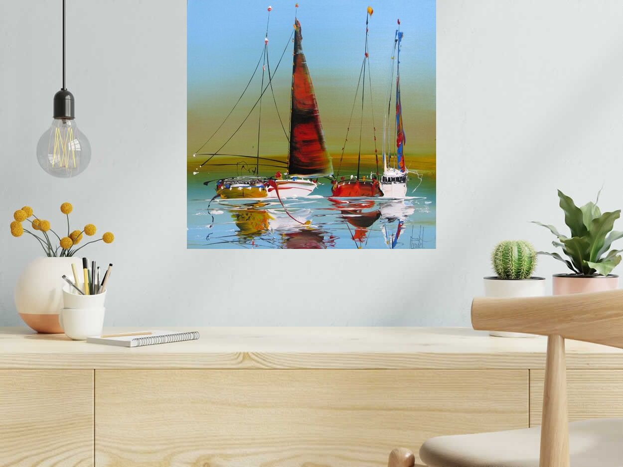 Tableau de F. BOUTET a pour titre  MARINE ABSTRAIT 111 style no dim : F. BOUTETprix:300