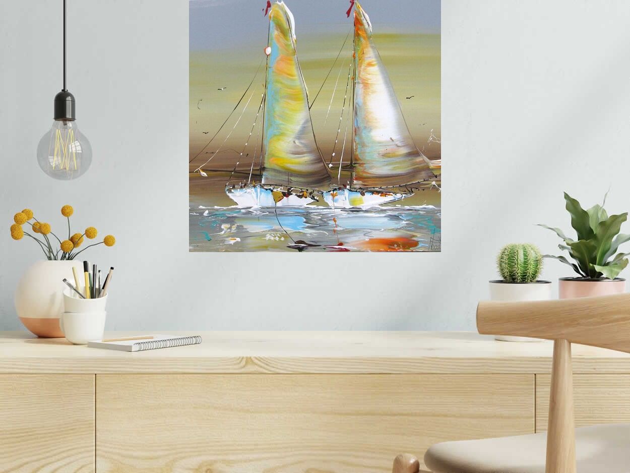 Tableau de F. BOUTET a pour titre  MARINE ABSTRAIT 112 style no dim : F. BOUTETprix:300