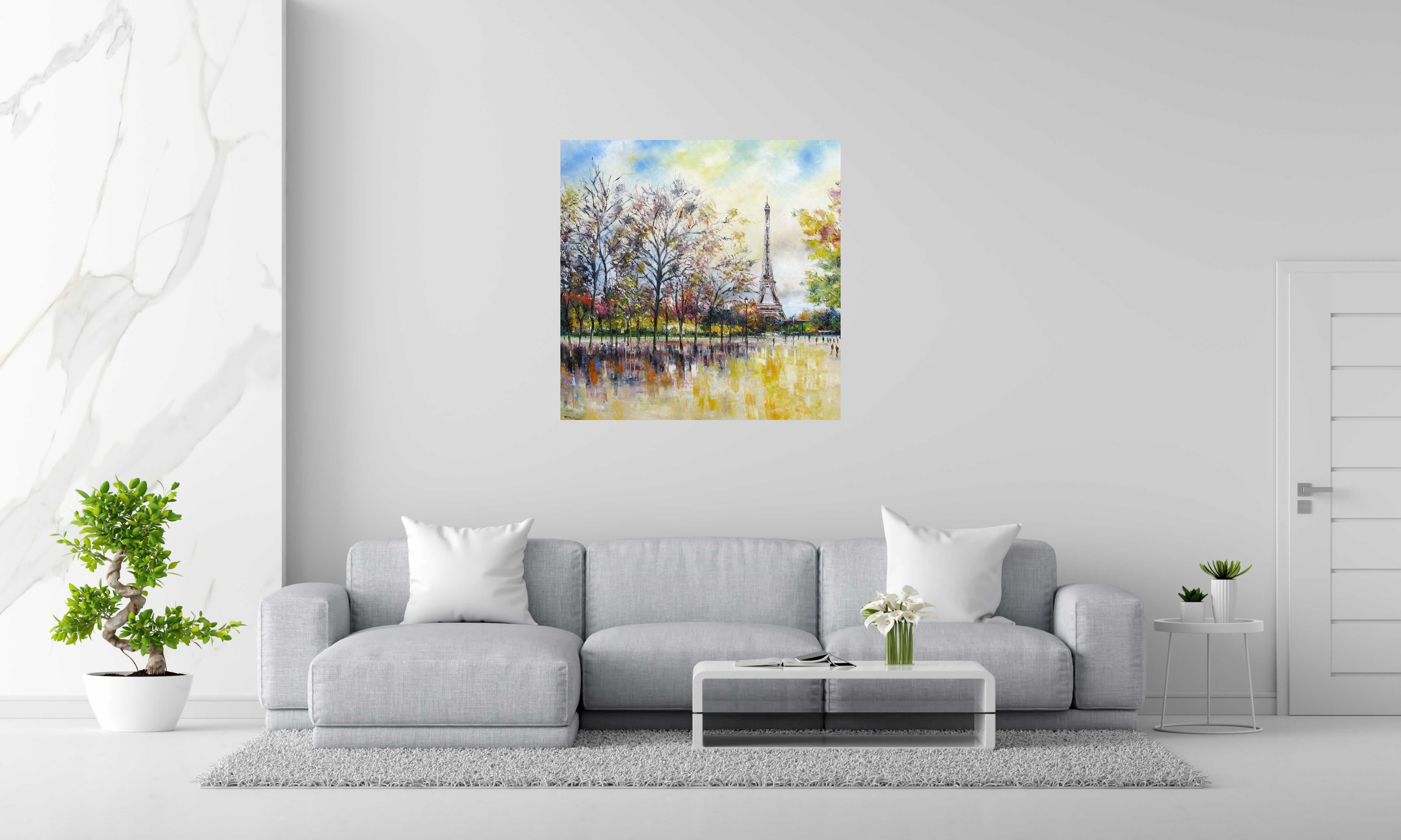 Tableau de PHIL a pour titre  Jardins de Paris style no dim : PHILprix:850