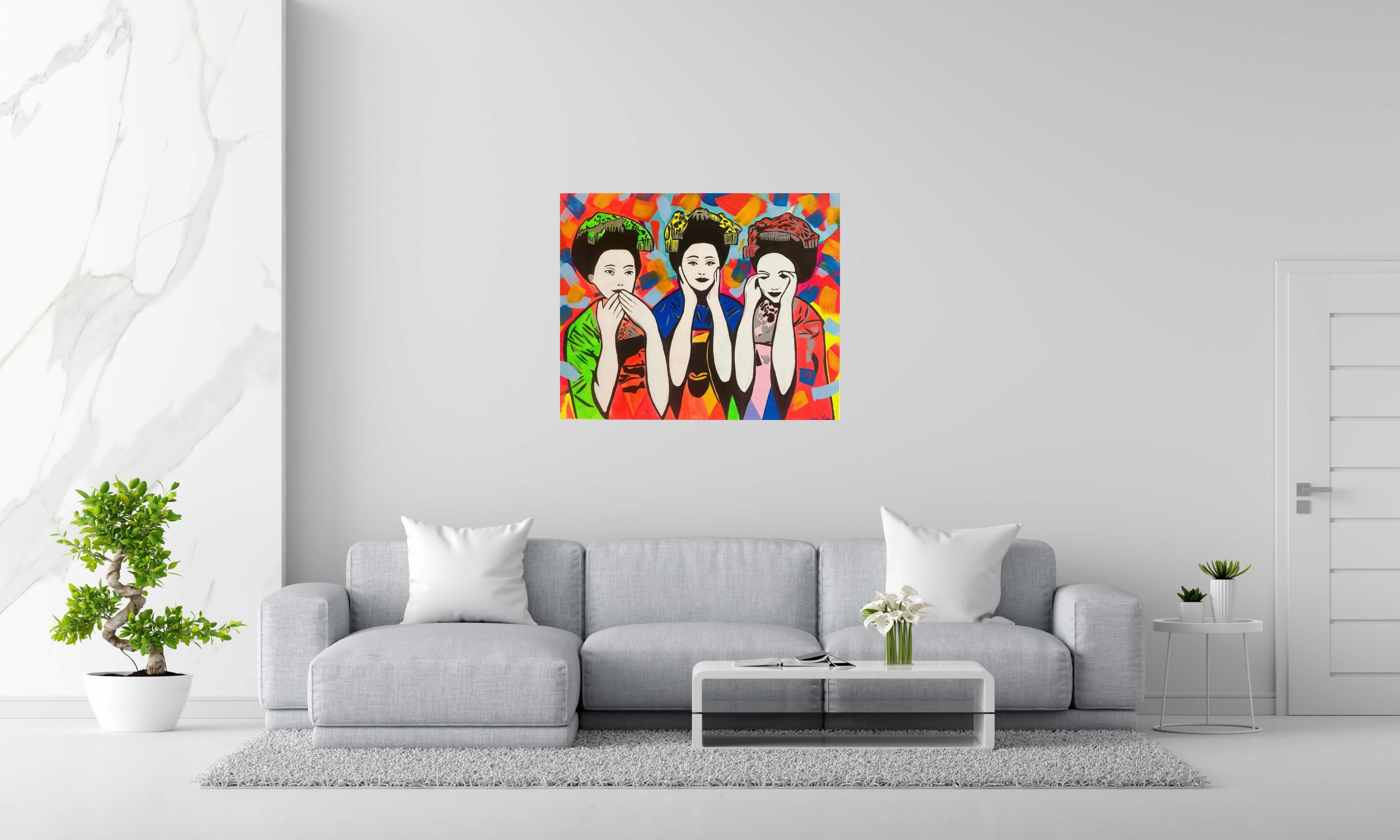 Tableau de SARA CHELOU a pour titre  Maïko style street pop art dim : SARA CHELOUprix:890