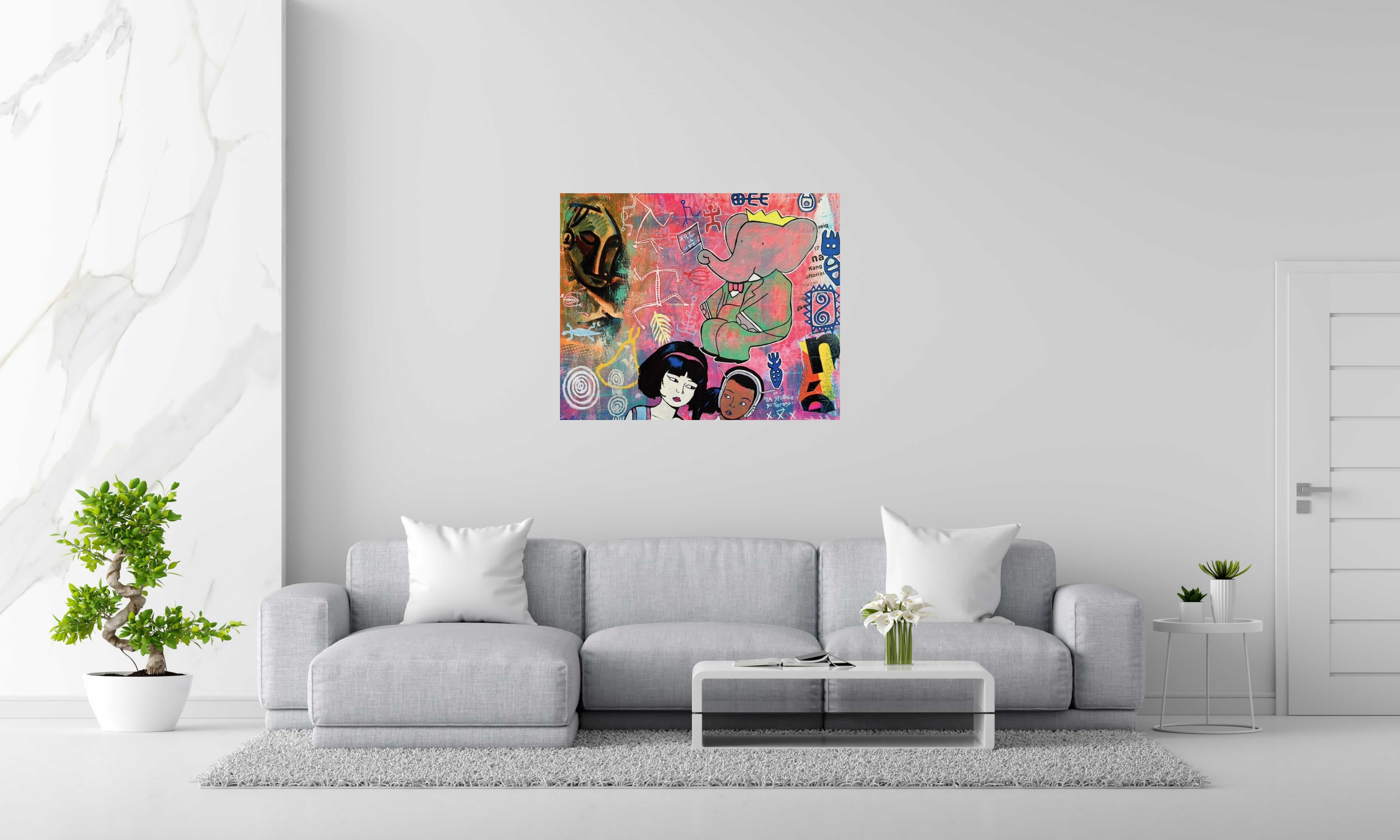 Tableau de SARA CHELOU a pour titre  Art is life style street pop art dim : SARA CHELOUprix:890