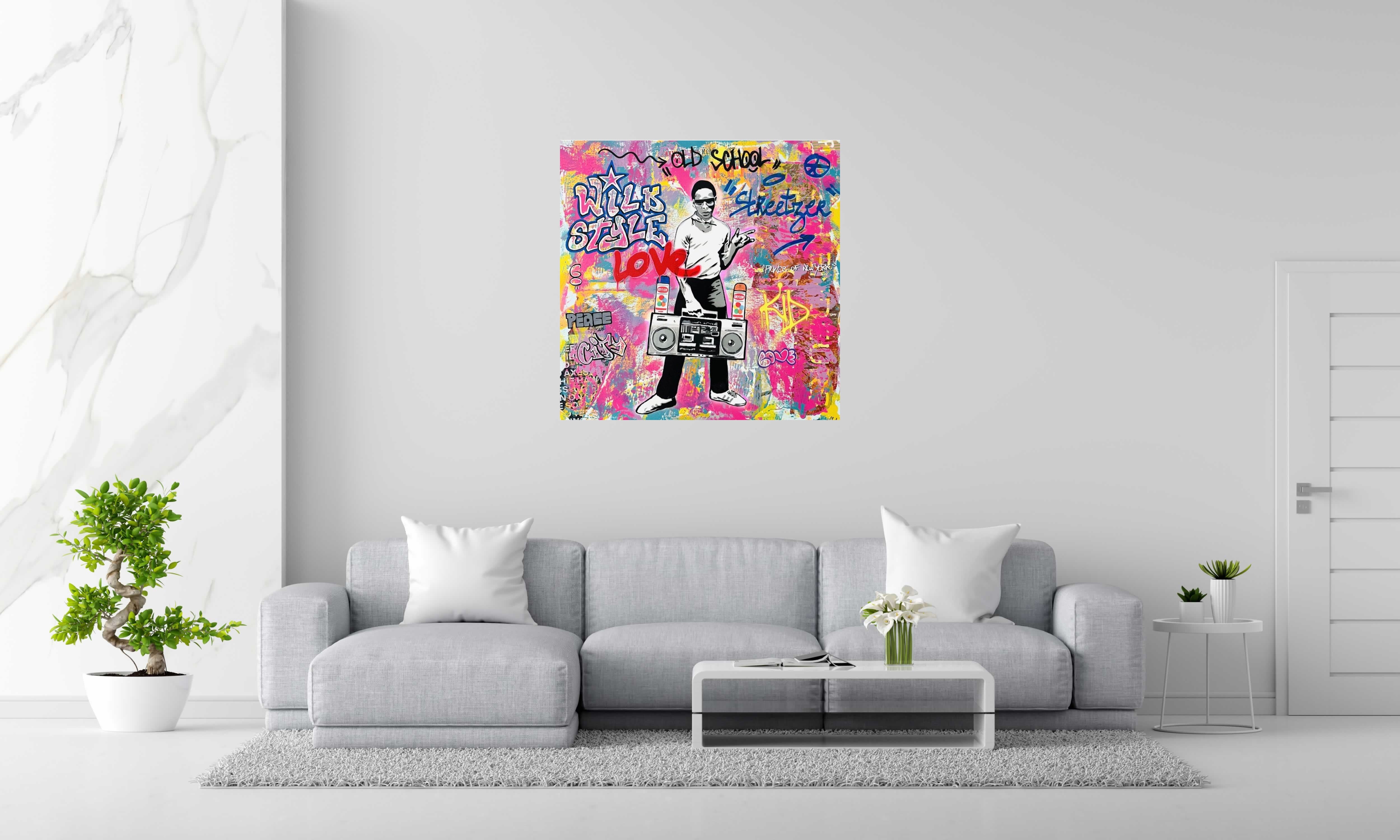 Tableau de SARA CHELOU a pour titre  Wild Style style street pop art, street art dim : SARA CHELOUprix:1100