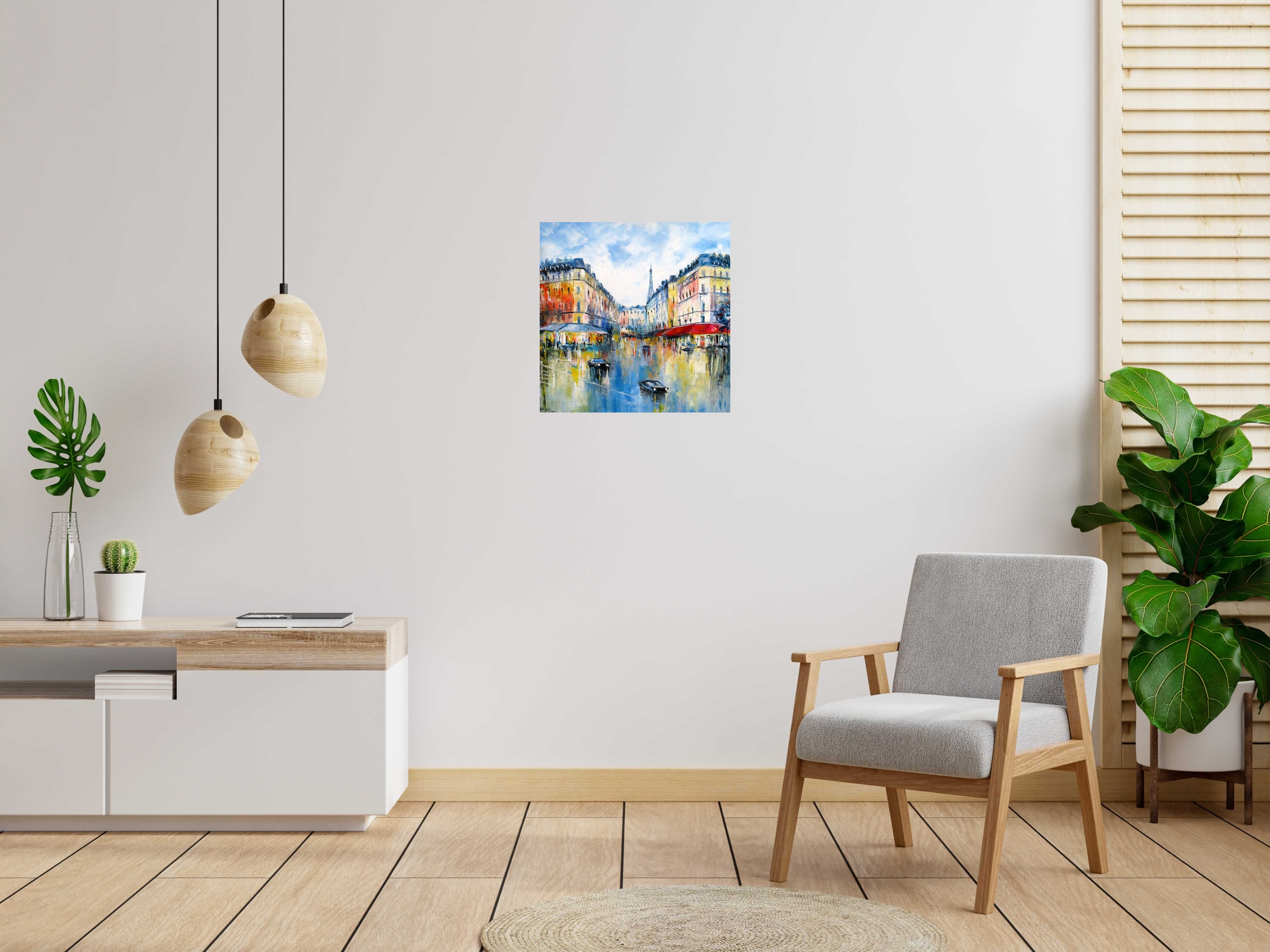 Tableau de PHIL a pour titre  Les grands boulevards style figuratif dim : PHILprix:350