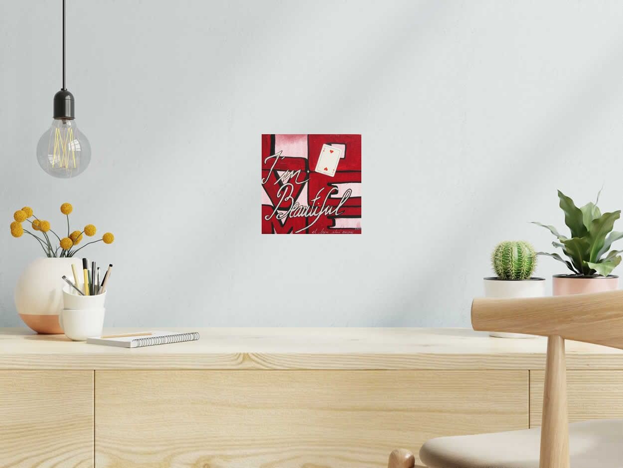 Tableau de CACOU a pour titre  BEAUTIFUL style street pop art, graphique dim : CACOUprix:80