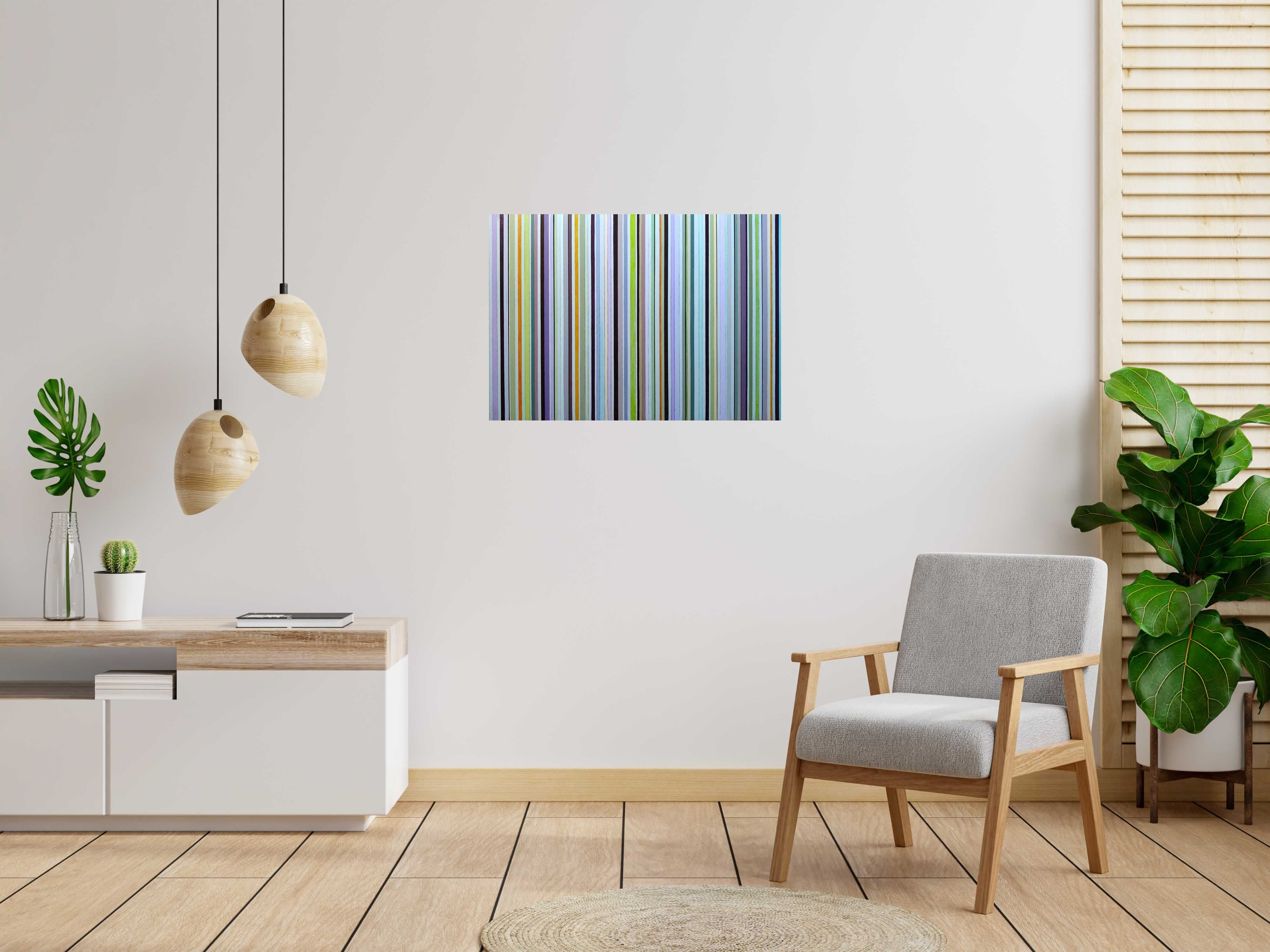 Tableau de NASH a pour titre  Cyan style abstrait dim : NASHprix:650