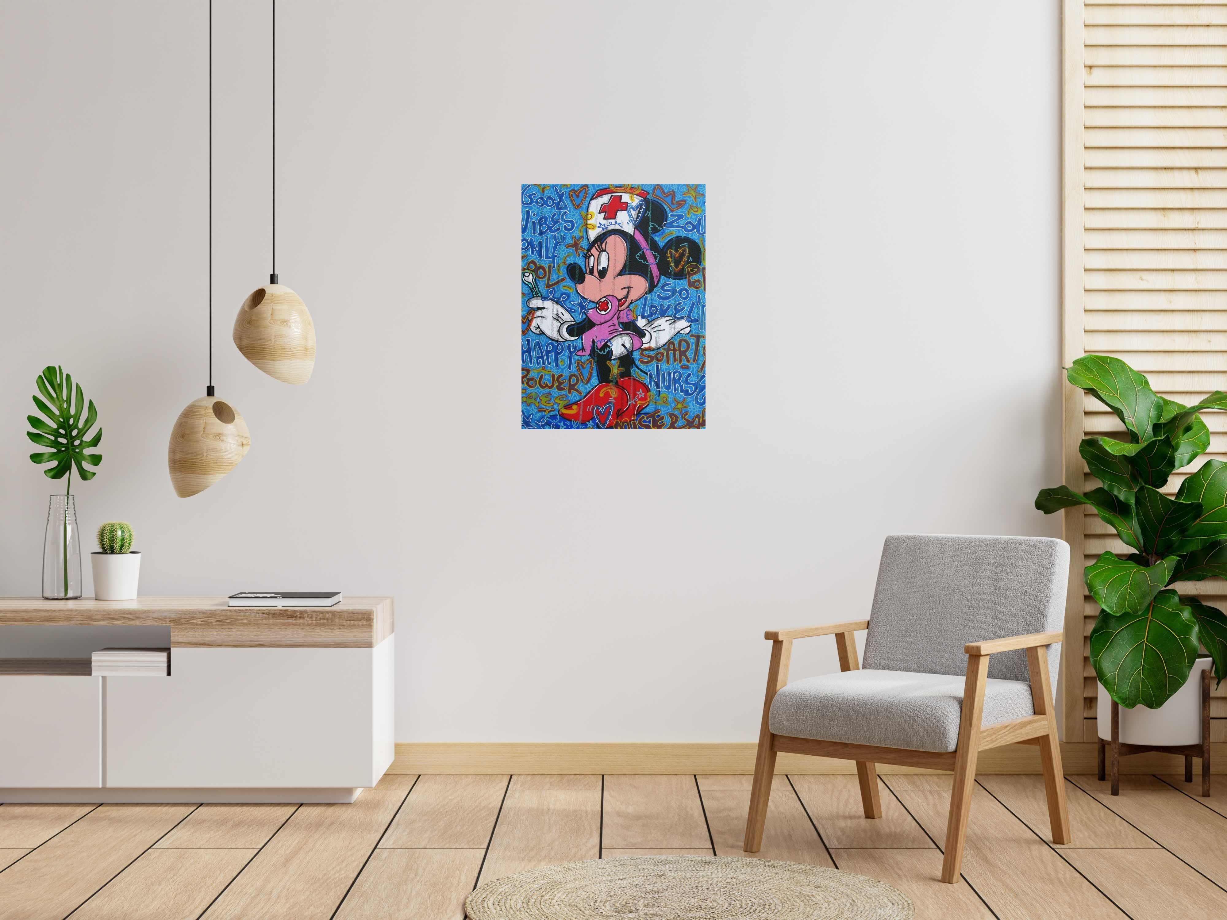 Tableau de RICO SAB a pour titre  Sexy Nurse style street pop art dim : RICO SABprix:450