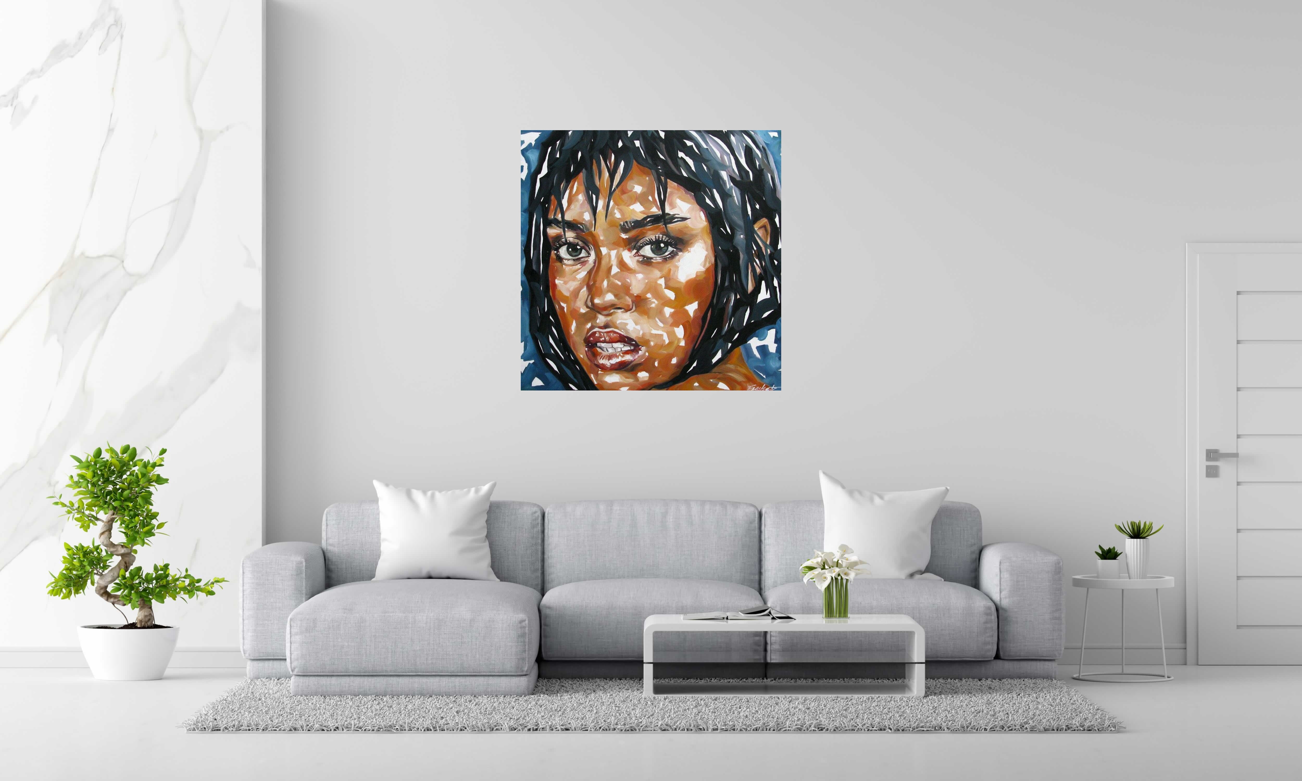Tableau de FRESHA D a pour titre  Blue magic style street art  dim : FRESHA Dprix:950