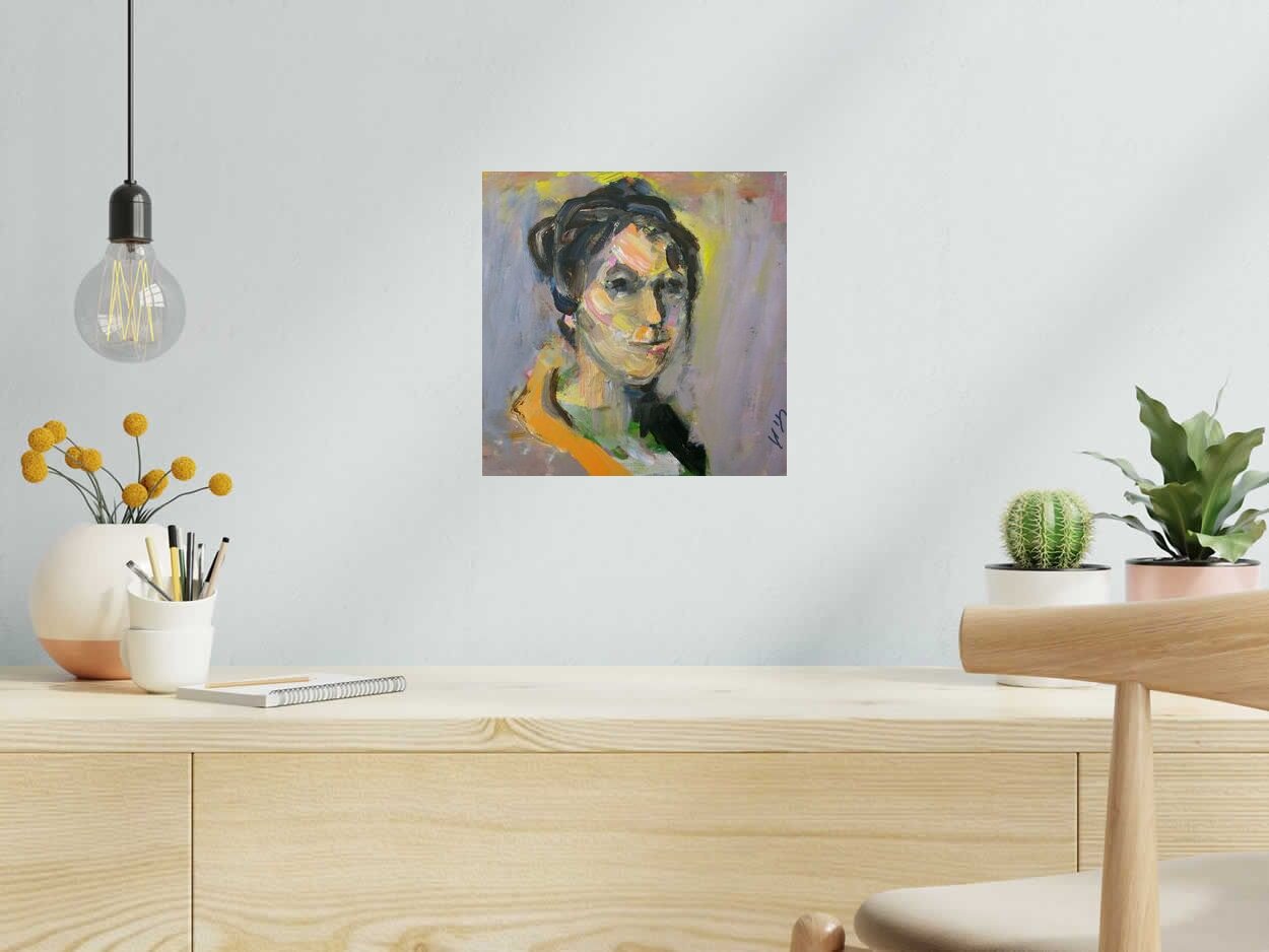 Tableau de IVAN TZONEV a pour titre  Portrait-4 style figuratif dim : IVAN TZONEVprix:160
