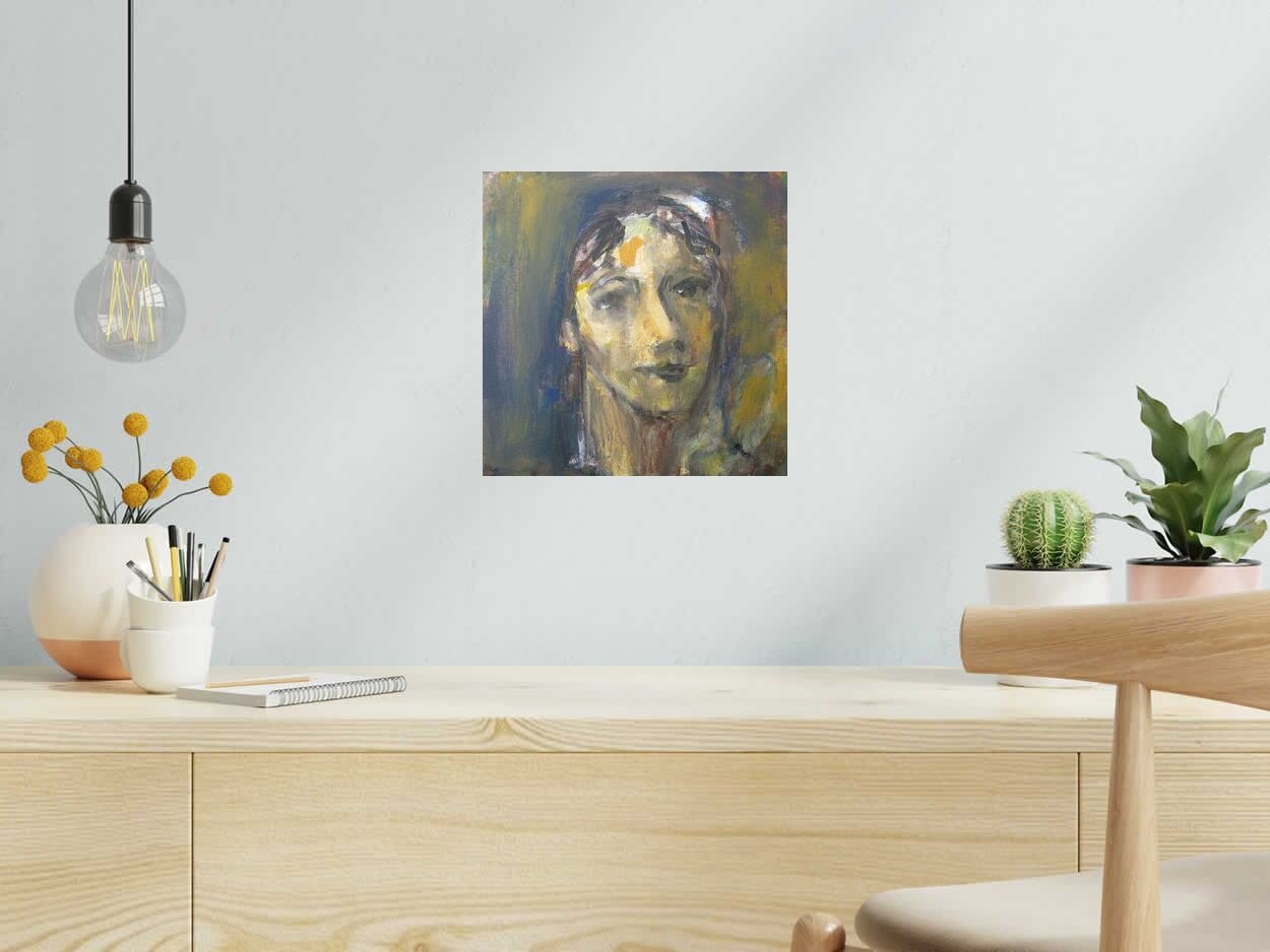 Tableau de IVAN TZONEV a pour titre  Portrait-5 style figuratif dim : IVAN TZONEVprix:160
