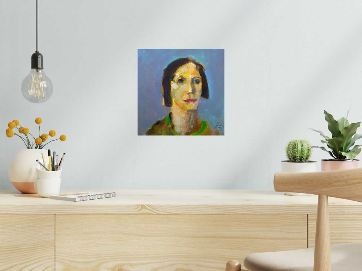 Tableau de IVAN TZONEV a pour titre  Portrait-2 style figuratif dim : IVAN TZONEVprix:160