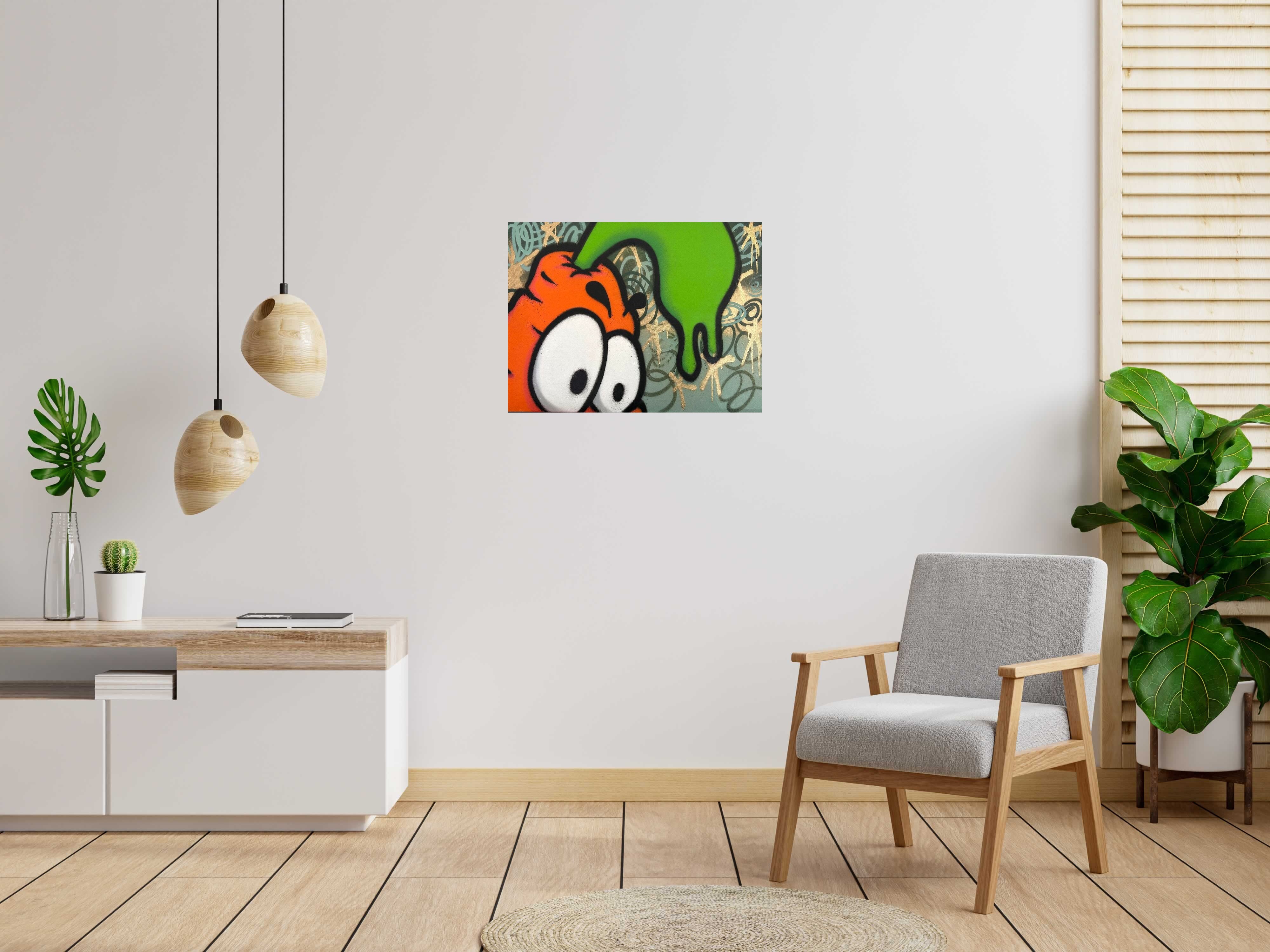 Tableau de Carotte a pour titre  Street jungle style graffiti, street art dim : Carotteprix:450