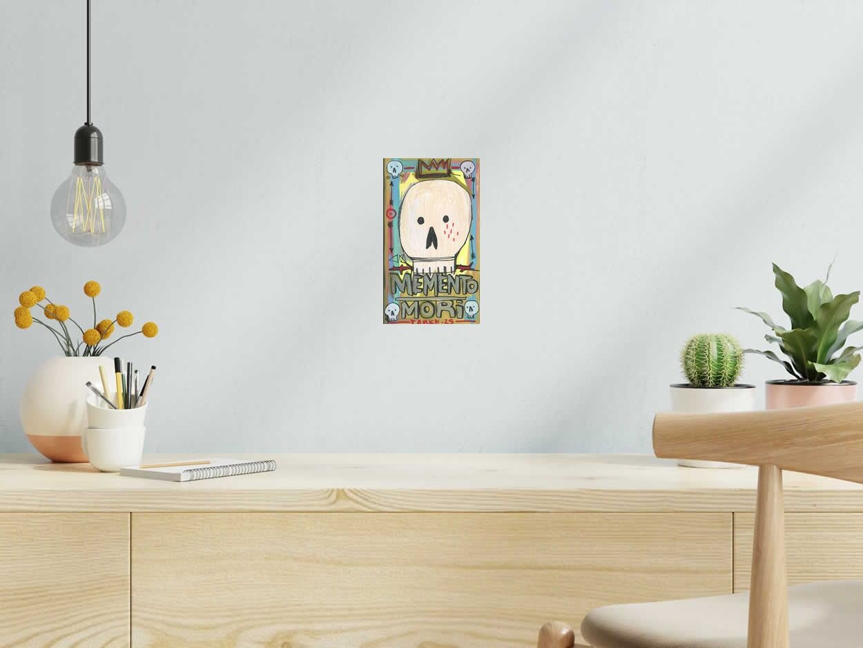 Tableau de TAREK a pour titre  Memento mori style street pop art, graphique dim : TAREKprix:140