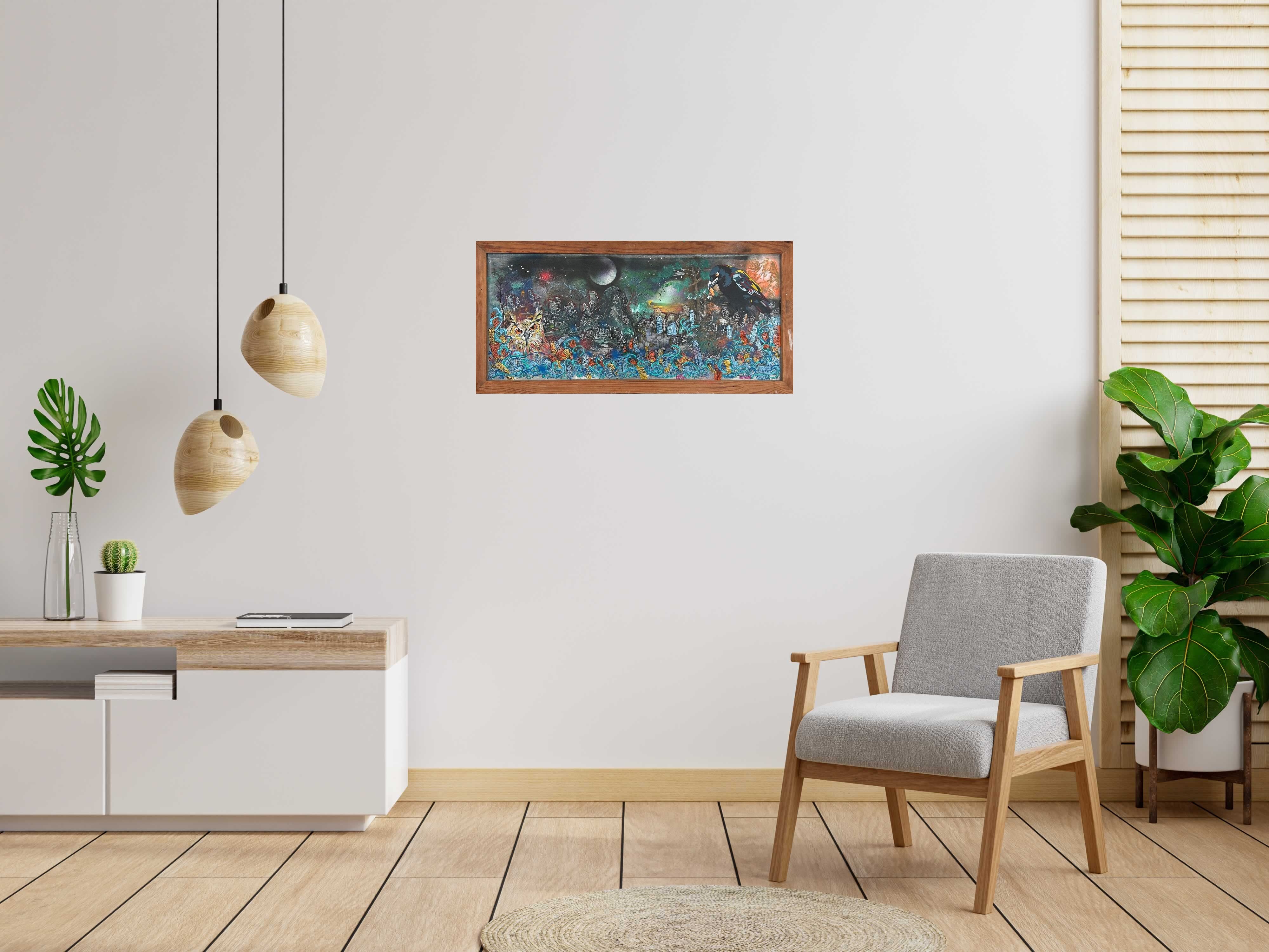 Tableau de Craig & Emer a pour titre  La plaque style graffiti, street art dim : Craig & Emerprix:600