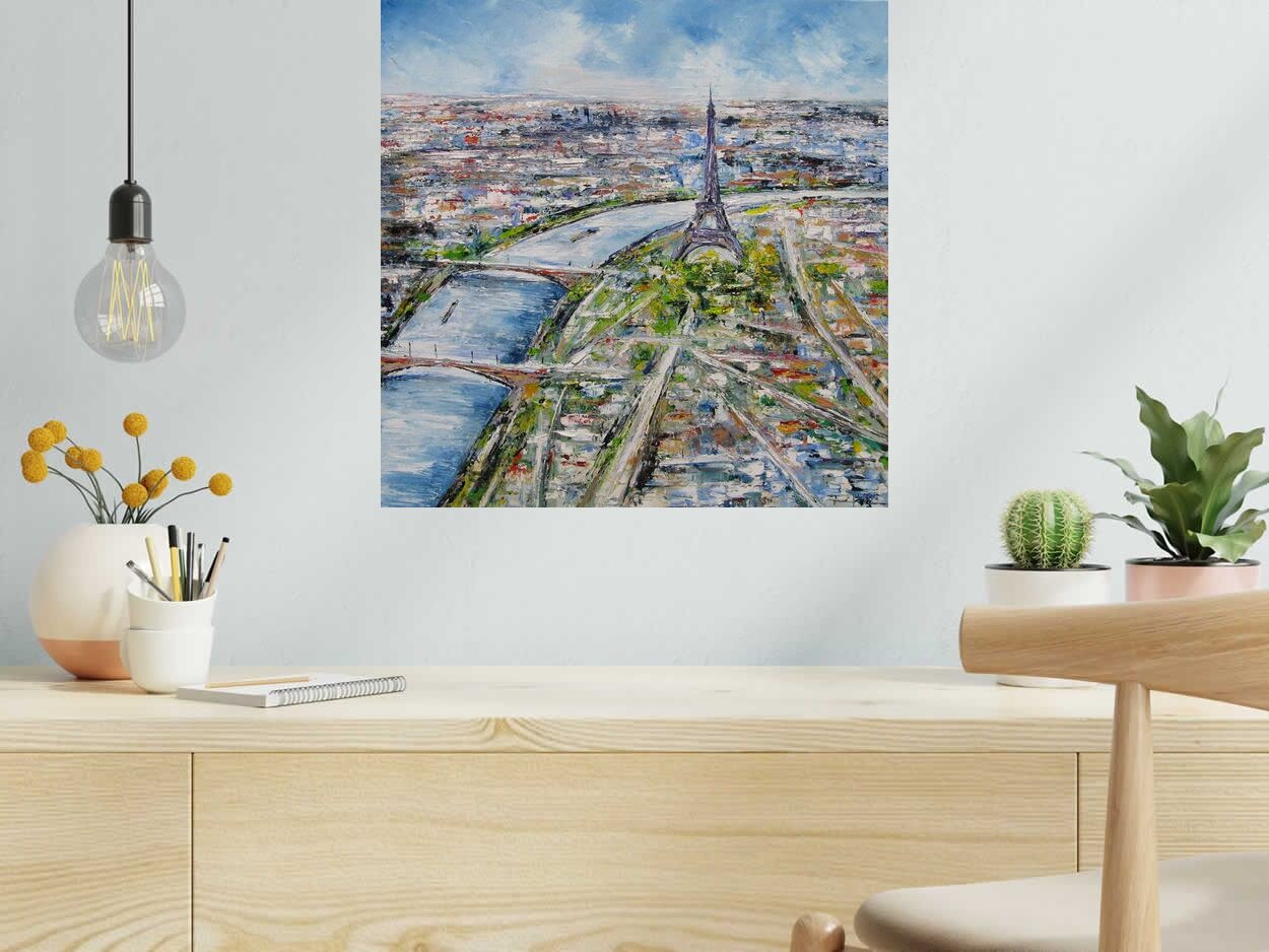 Tableau de PHIL a pour titre  Paris style figuratif dim : PHILprix:300