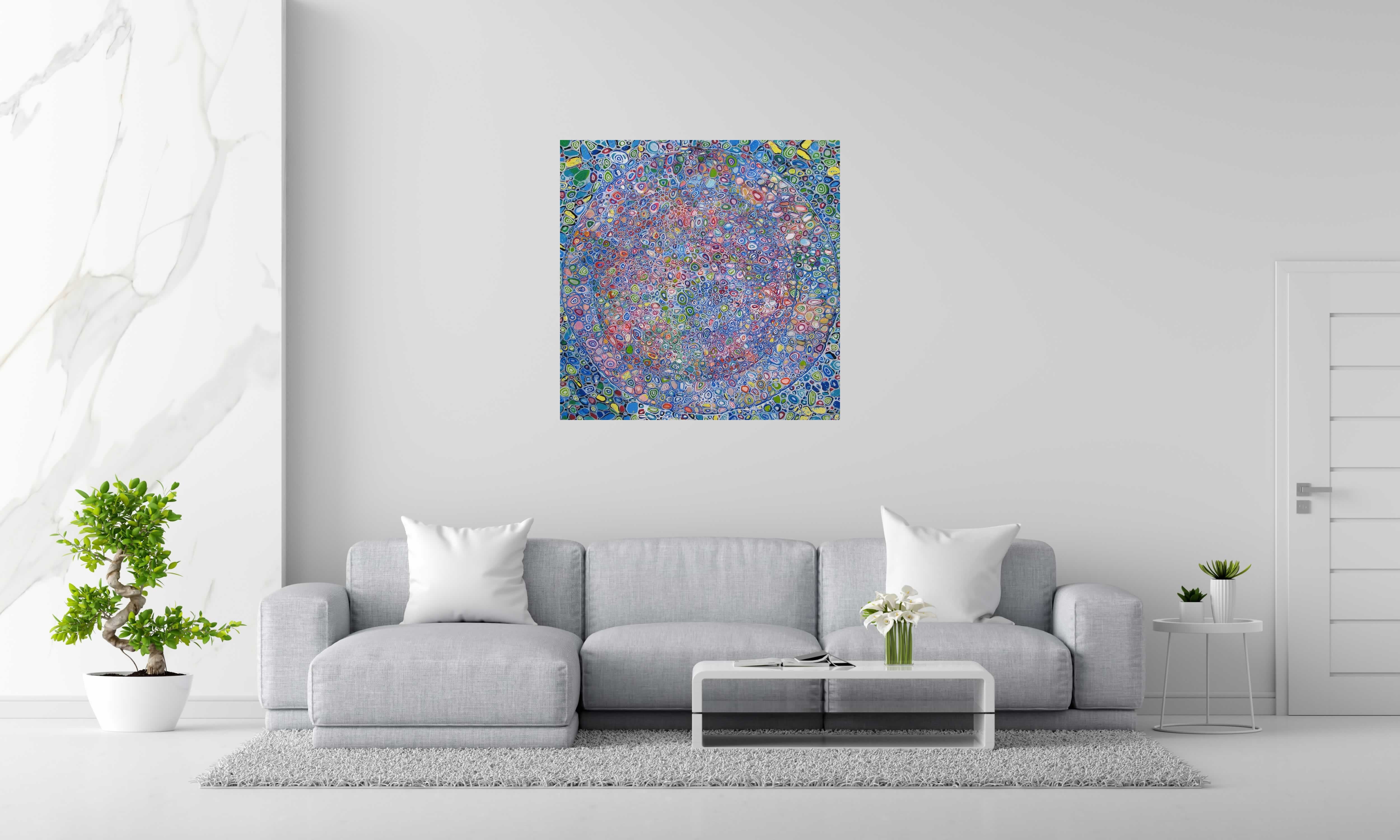 Tableau de JAVIER RAMIREZ a pour titre  MICROCOLOUR 2 style abstrait dim : JAVIER RAMIREZprix:800