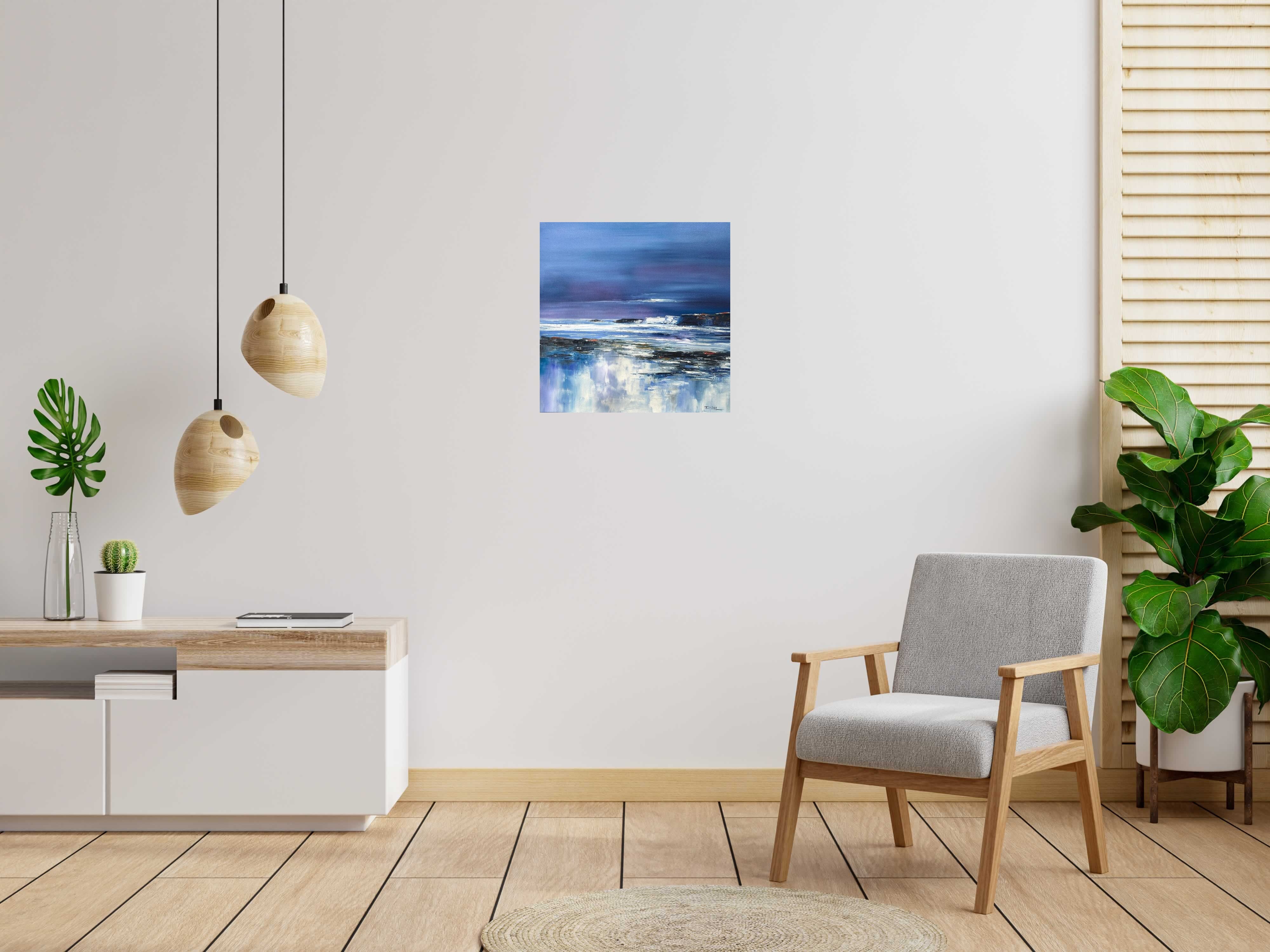 Tableau de PHIL a pour titre  Les hautes falaises style figuratif dim : PHILprix:350