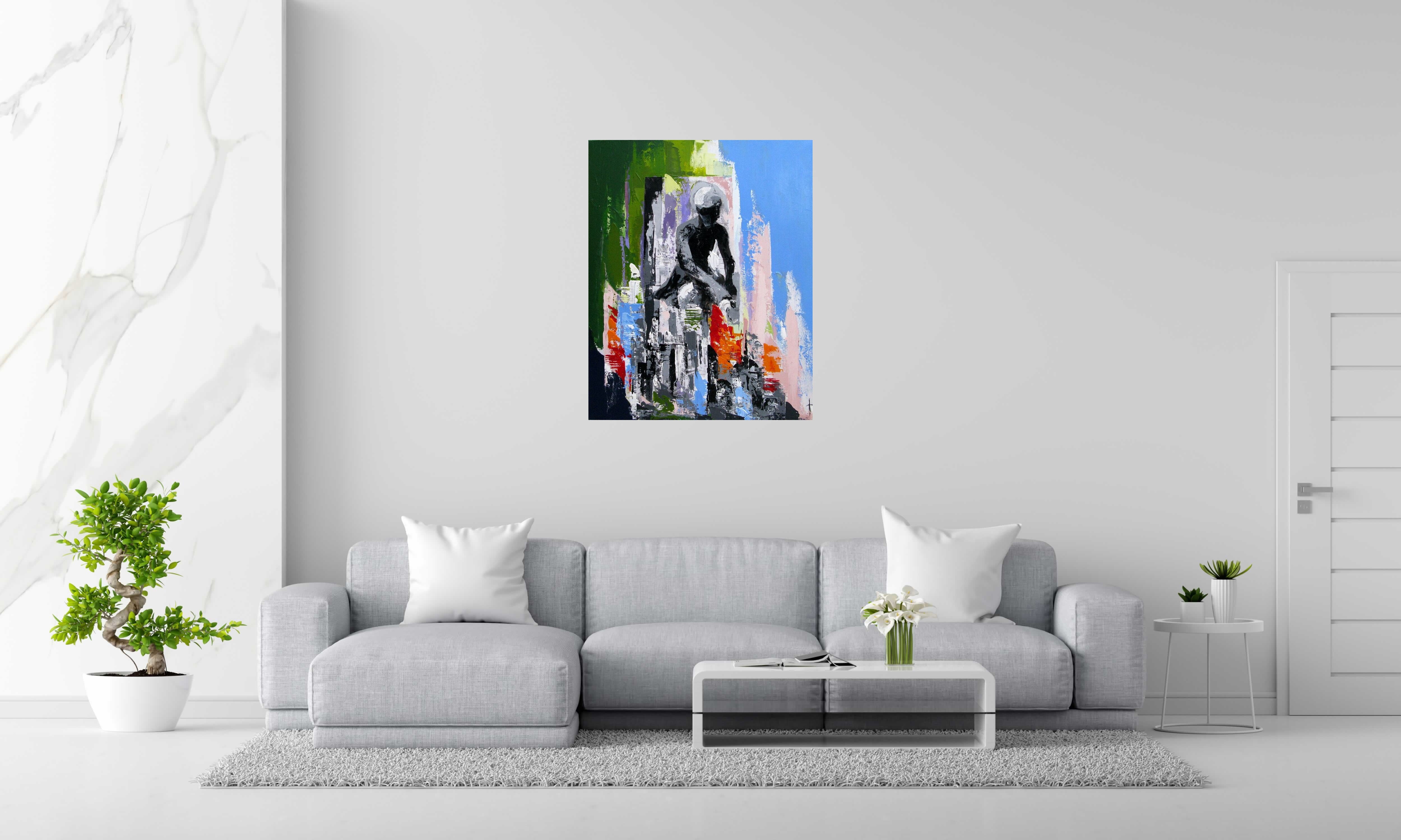 Tableau de FARID AMRAR a pour titre  L'Atavisme d'une palette style abstrait dim : FARID AMRARprix:540
