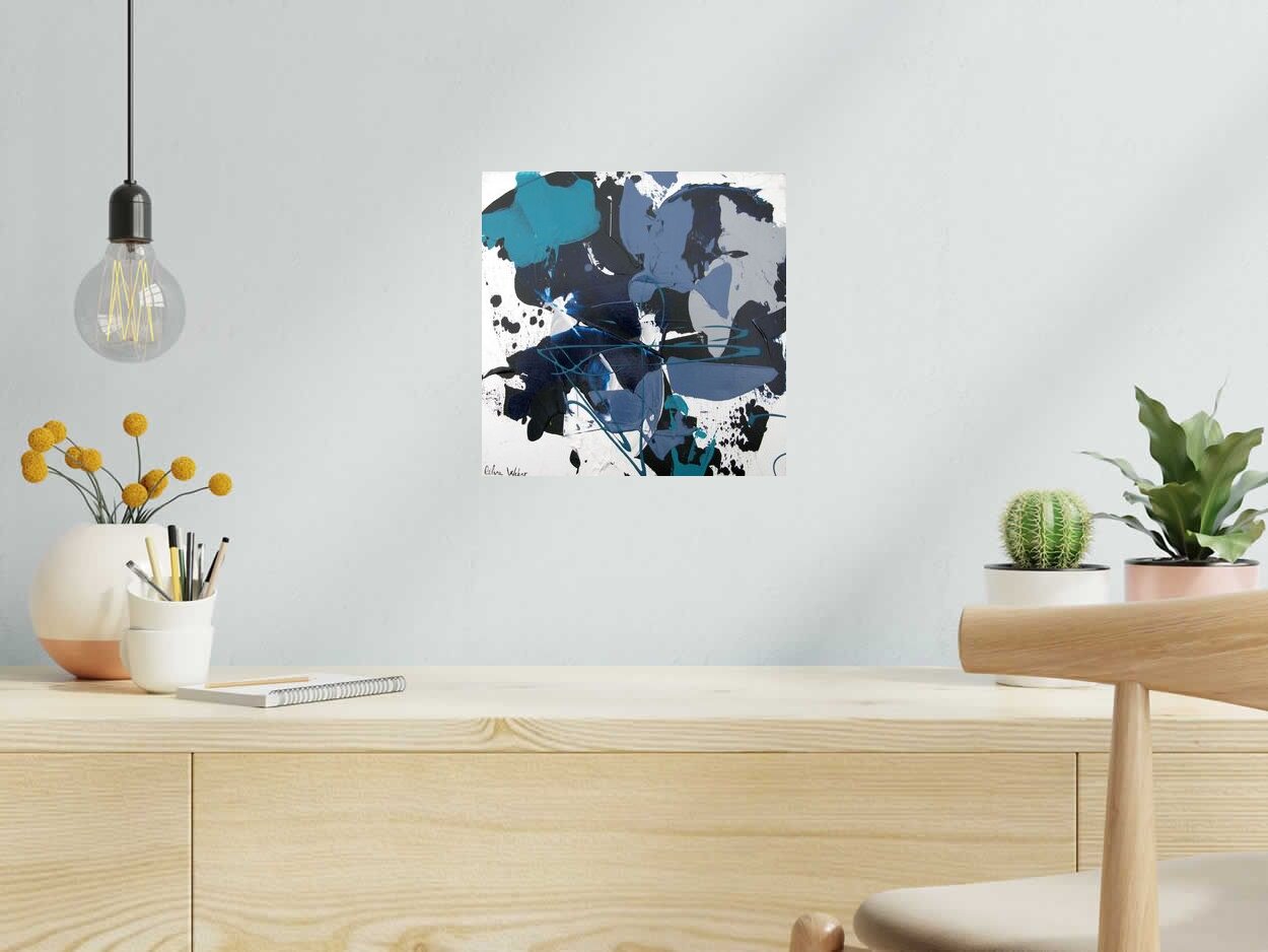 Tableau de CELINE WEBER a pour titre  THE DEEP - 1 style abstrait dim : CELINE WEBERprix:160