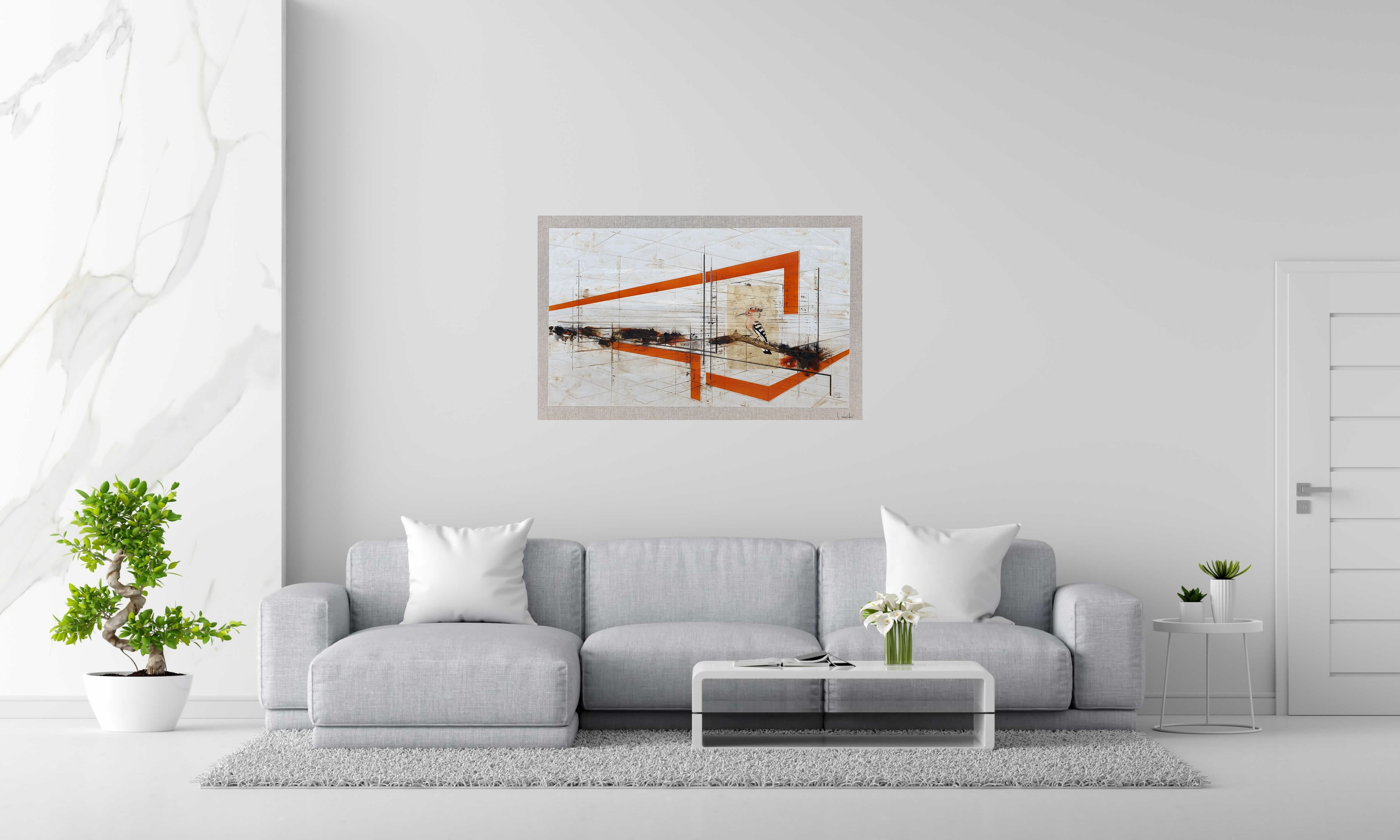 Tableau de LUDOVIC MERCHER a pour titre  NO MAN'S LAND style abstrait dim : LUDOVIC MERCHERprix:1000