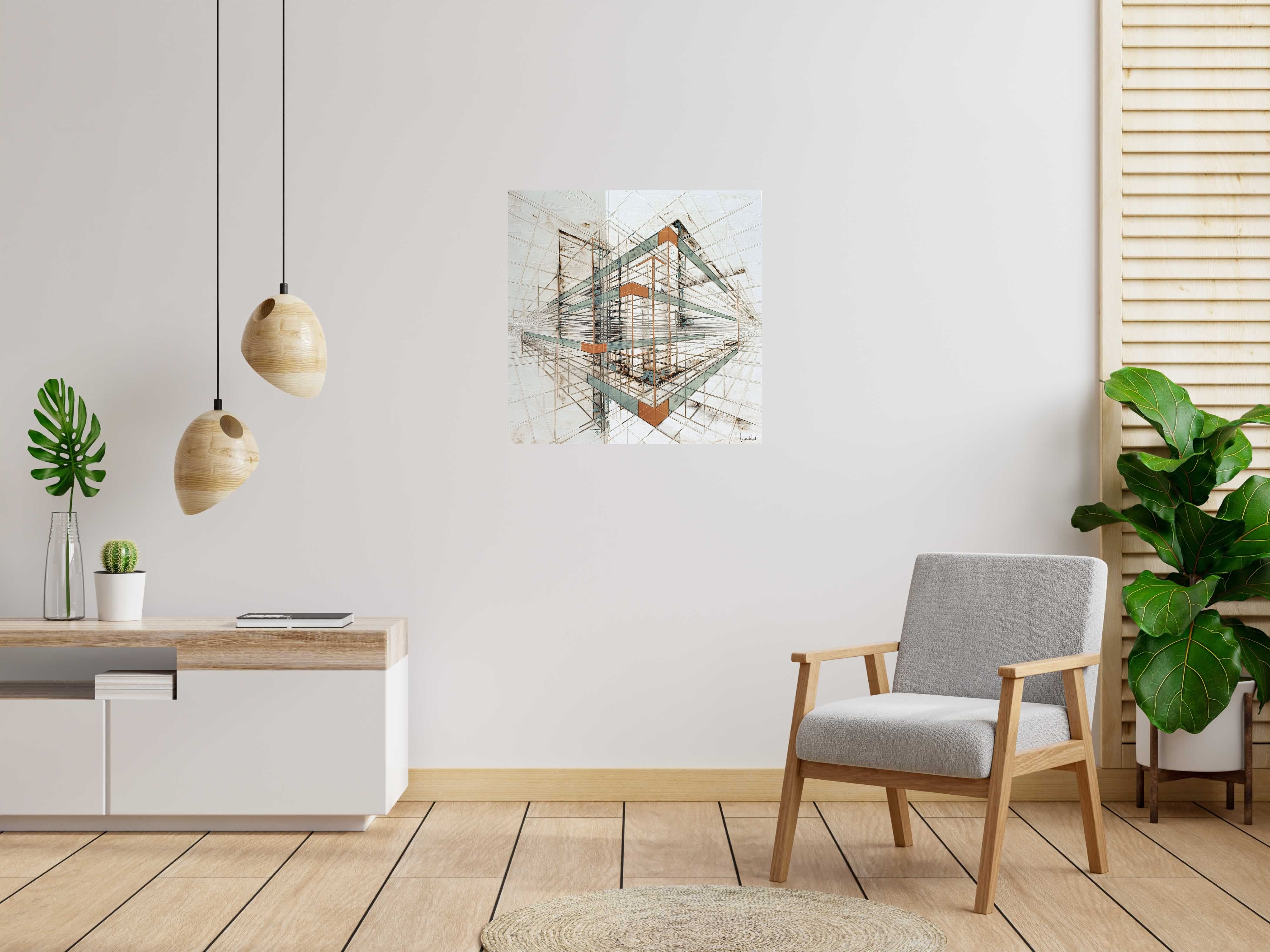 Tableau de LUDOVIC MERCHER a pour titre  AXIS style abstrait dim : LUDOVIC MERCHERprix:800